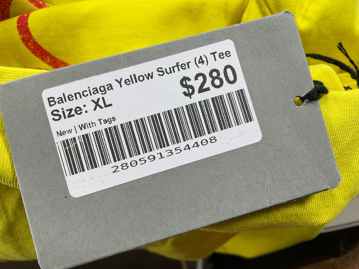 Balenciaga Yellow Surfer (4) Tee
