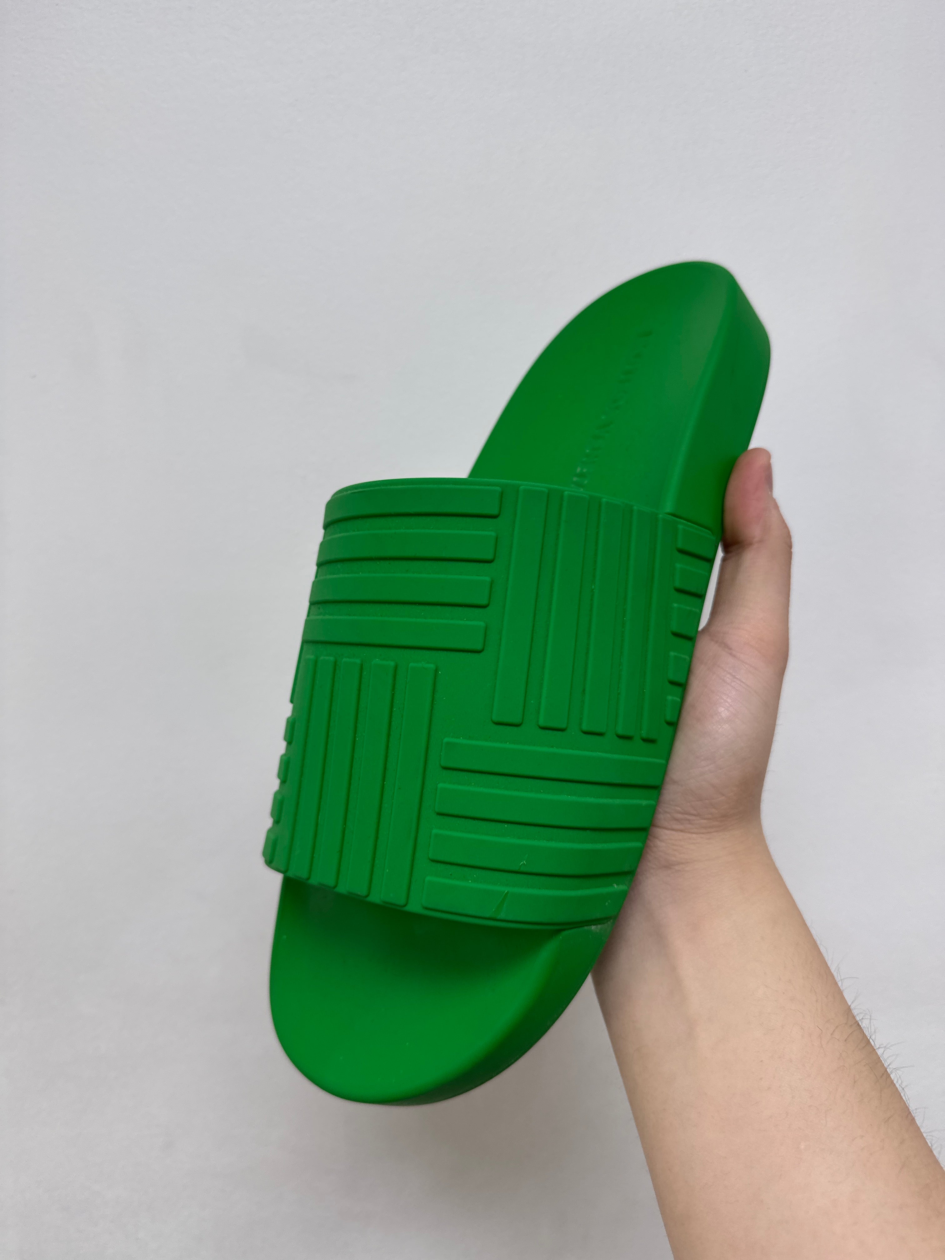 Bottega Veneta Green Pool Slides