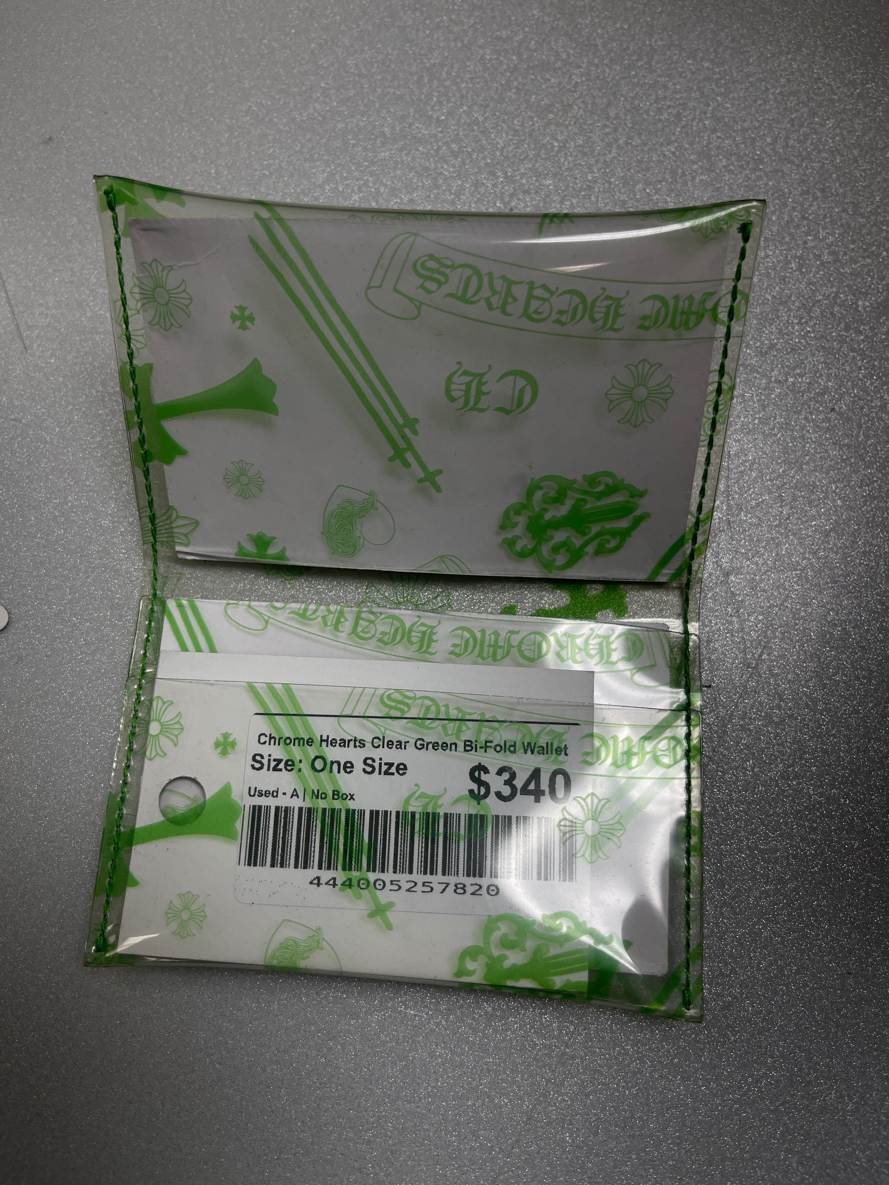 Chrome Hearts Clear Green Bi-Fold Wallet