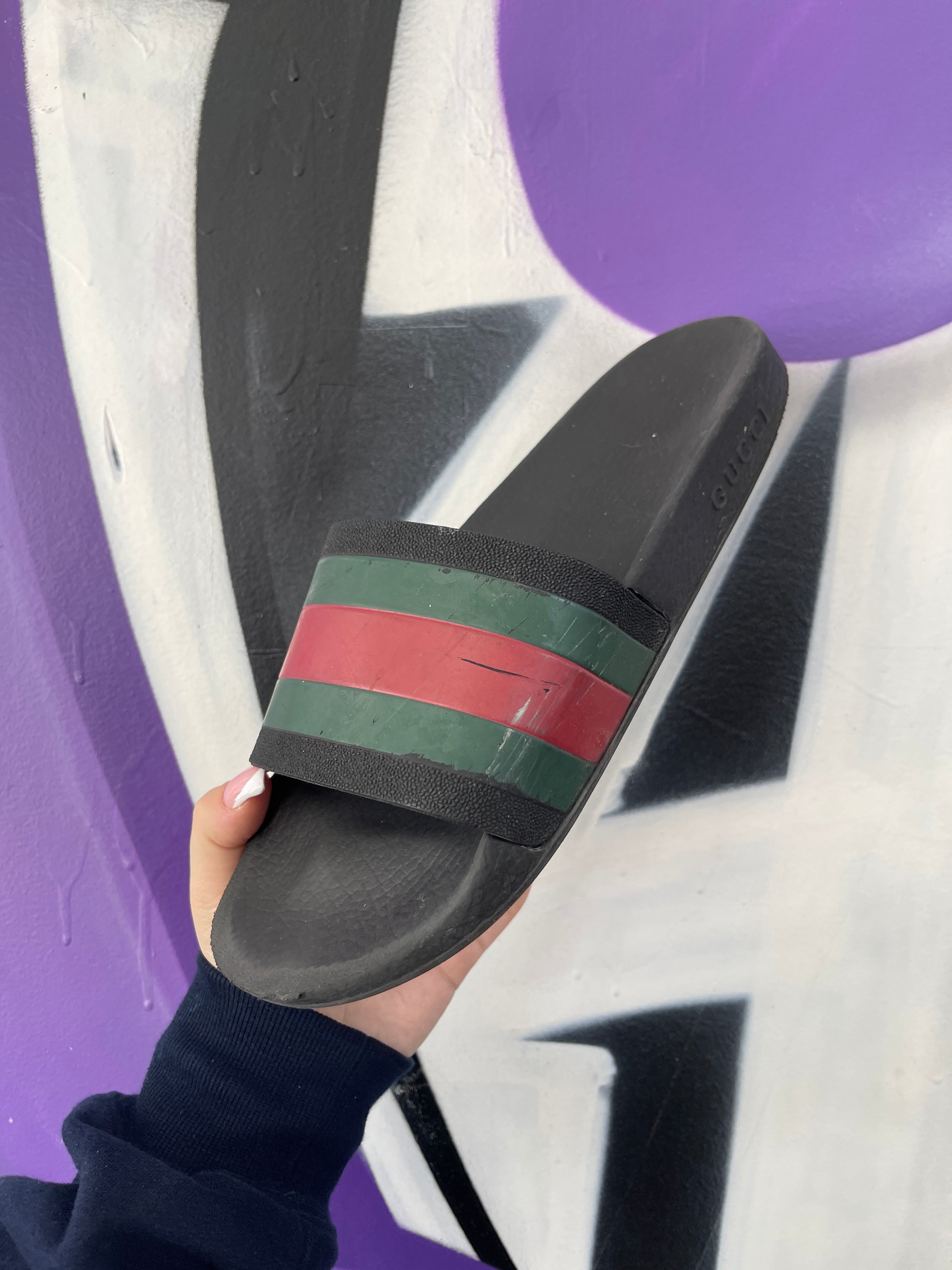 Gucci Black Red Green Slides