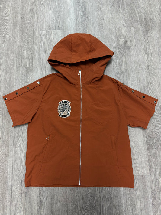 Saint Vanity Nylon Zip Up Top Cognac (S-XXL) New