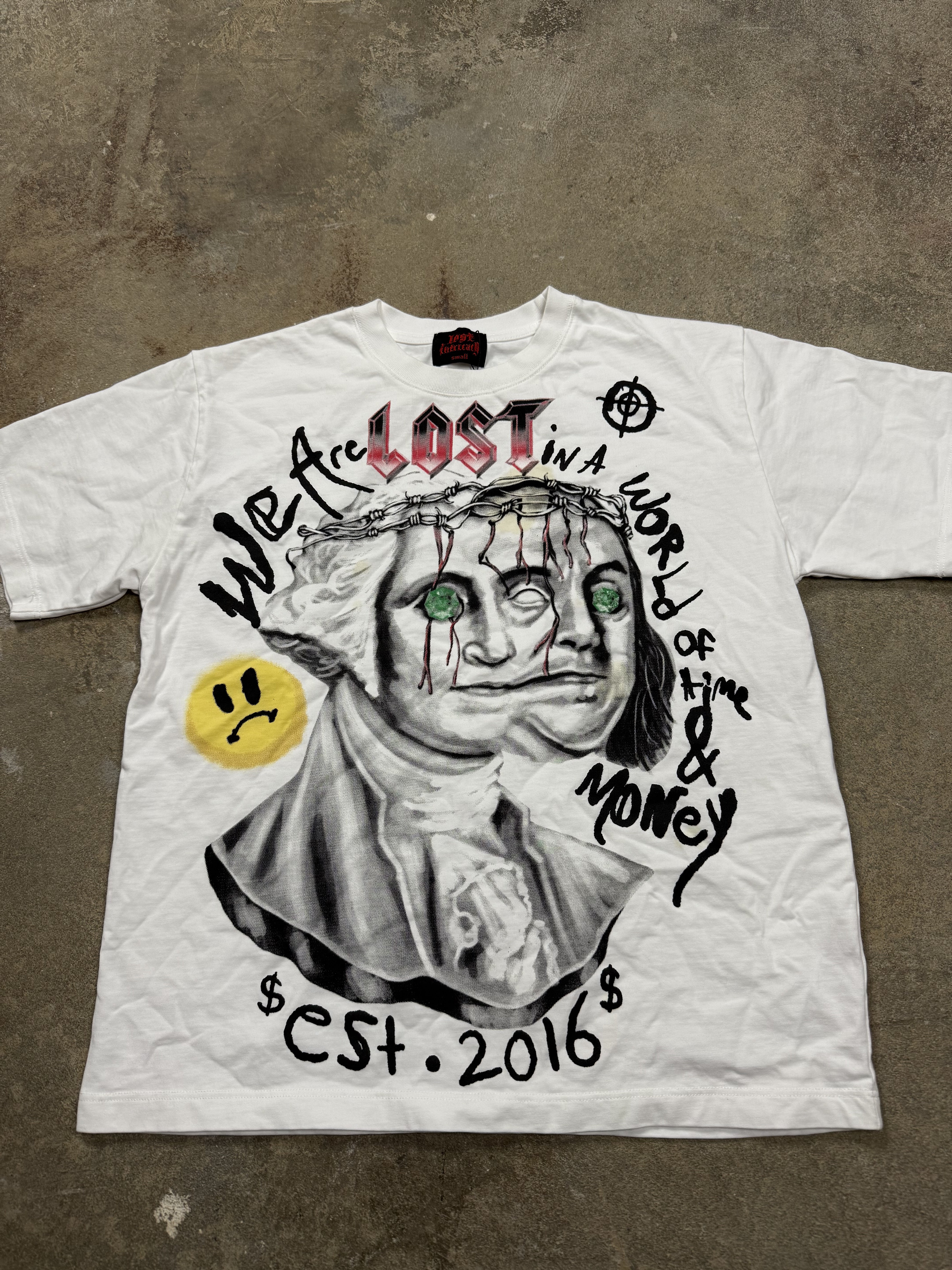 LOST Benjamin Franklin Tee Used Small