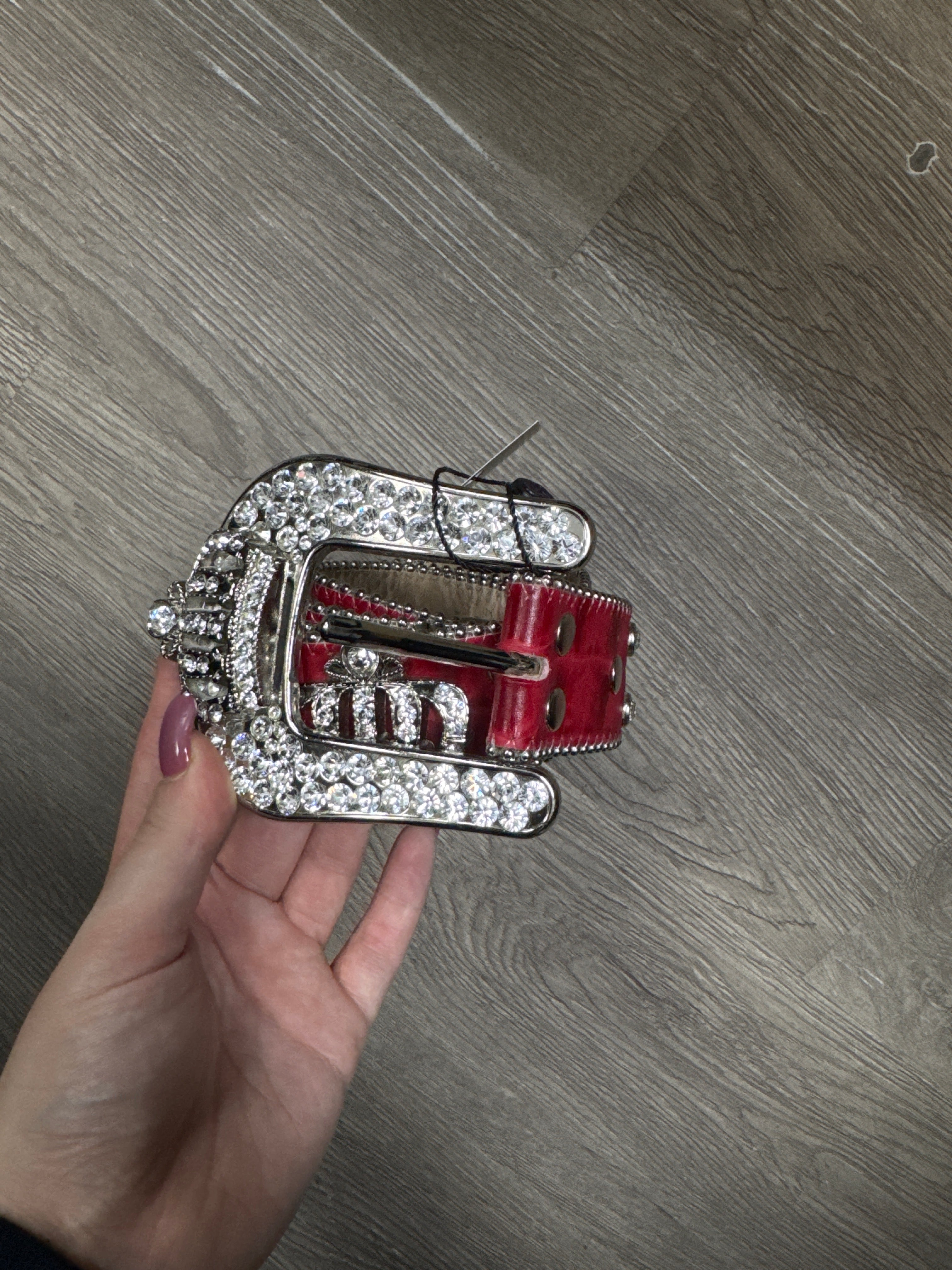 BB Simon Red Crown Jeweled Belt