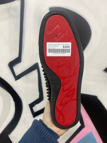Christian Louboutin Black Spiked Sneakers