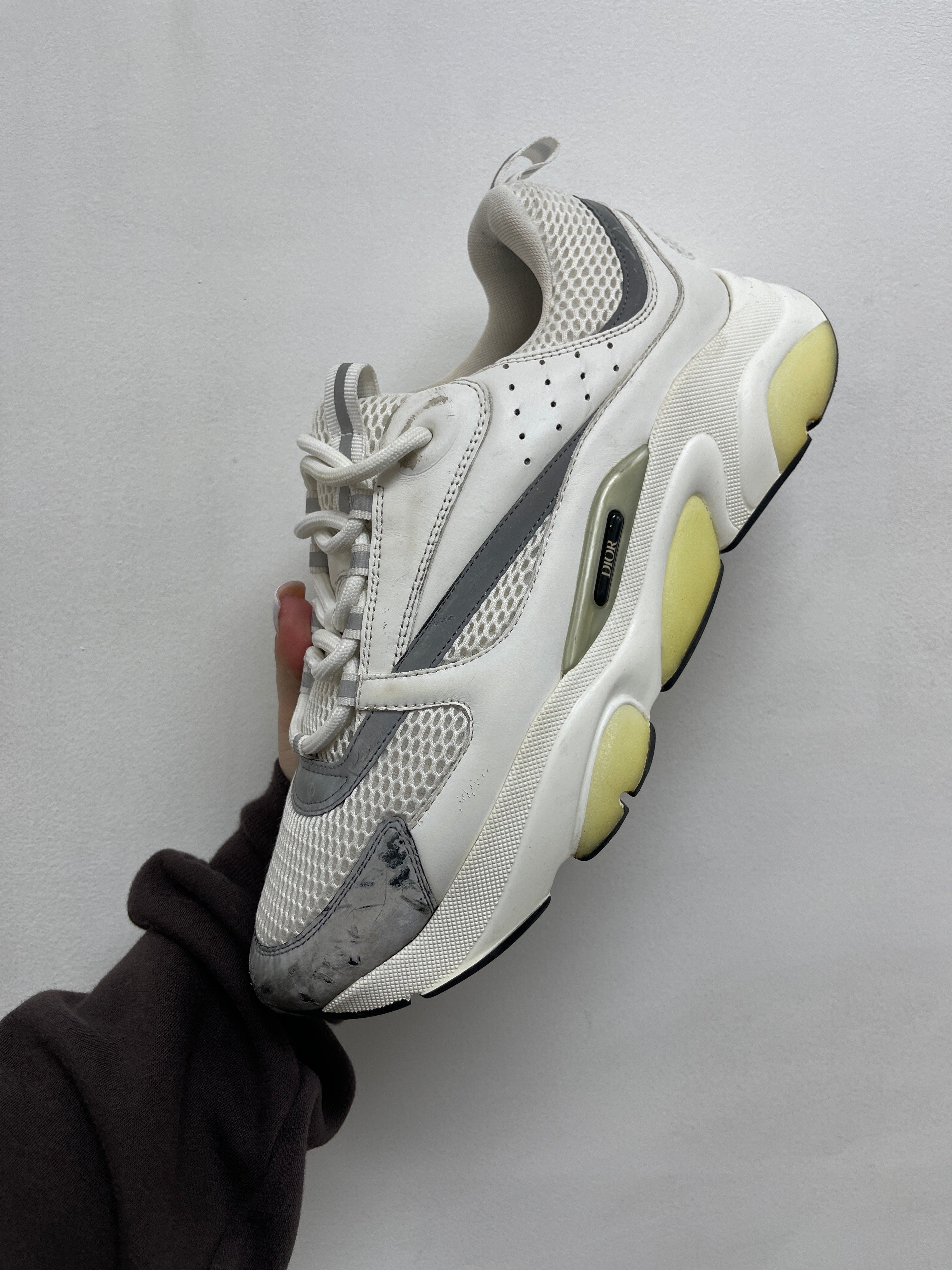 Dior White Silver B22 Sneakers