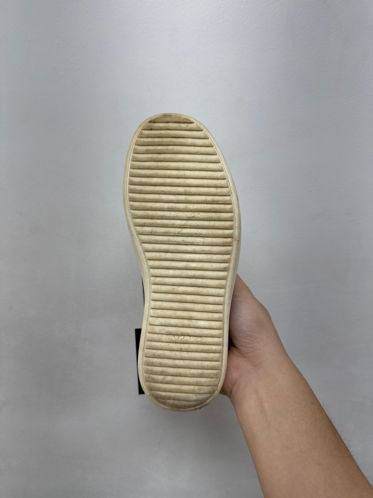 Rick Owens Black Milk Mainline Vintage Sneakers