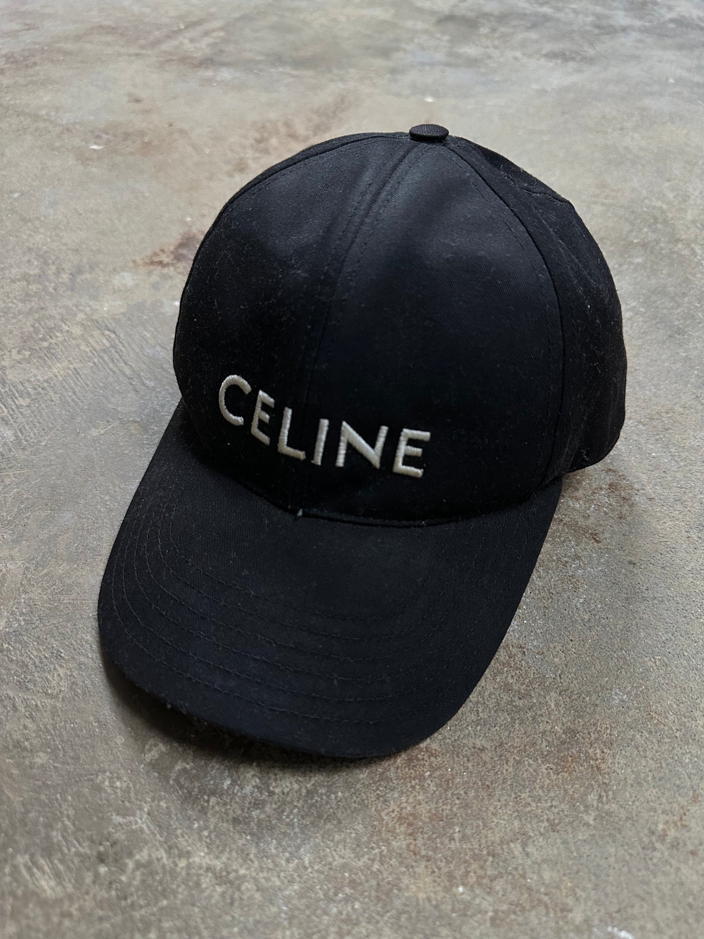 Celine Snapback Black White Used Medium