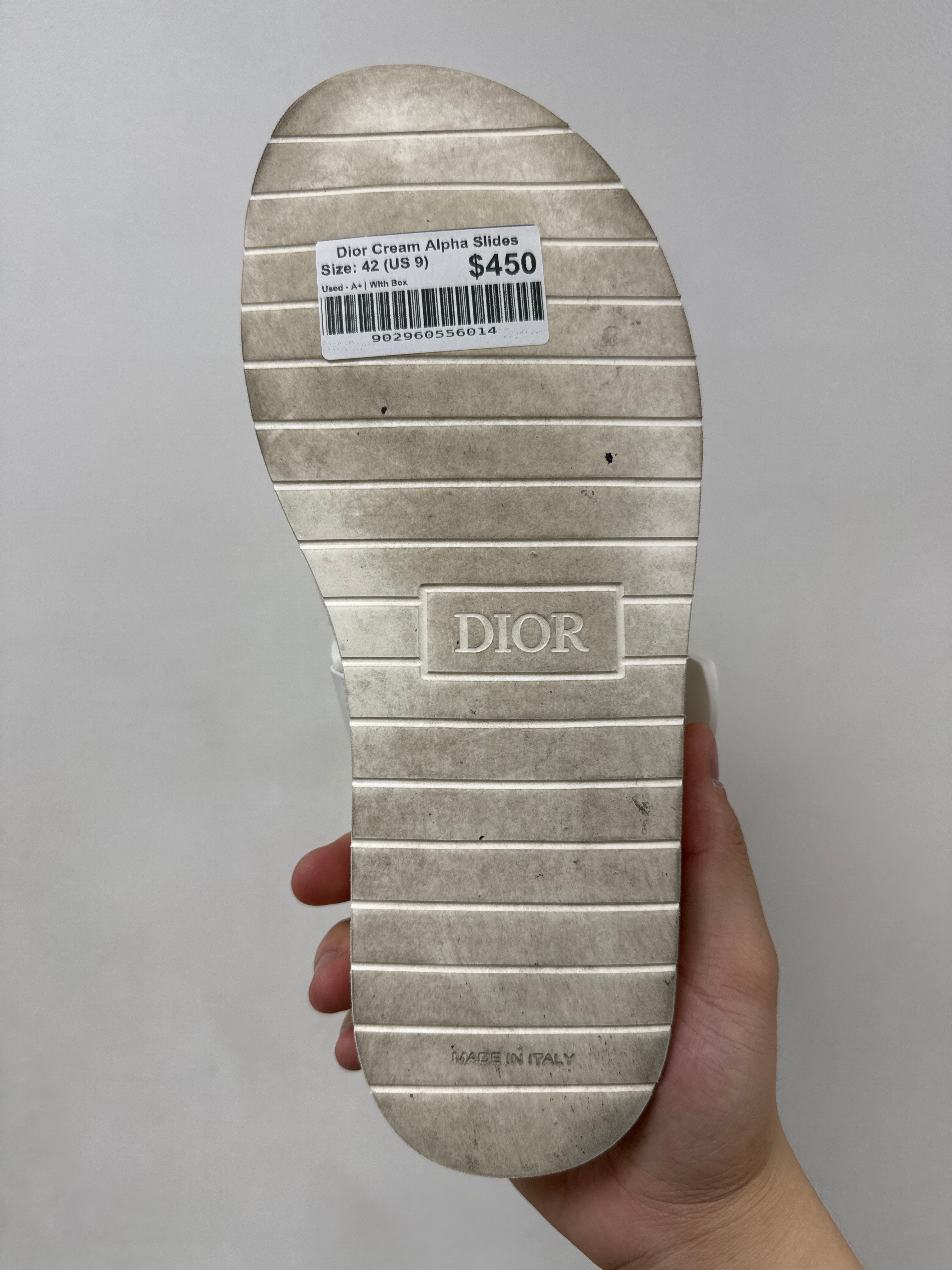Dior Cream Alpha Slides