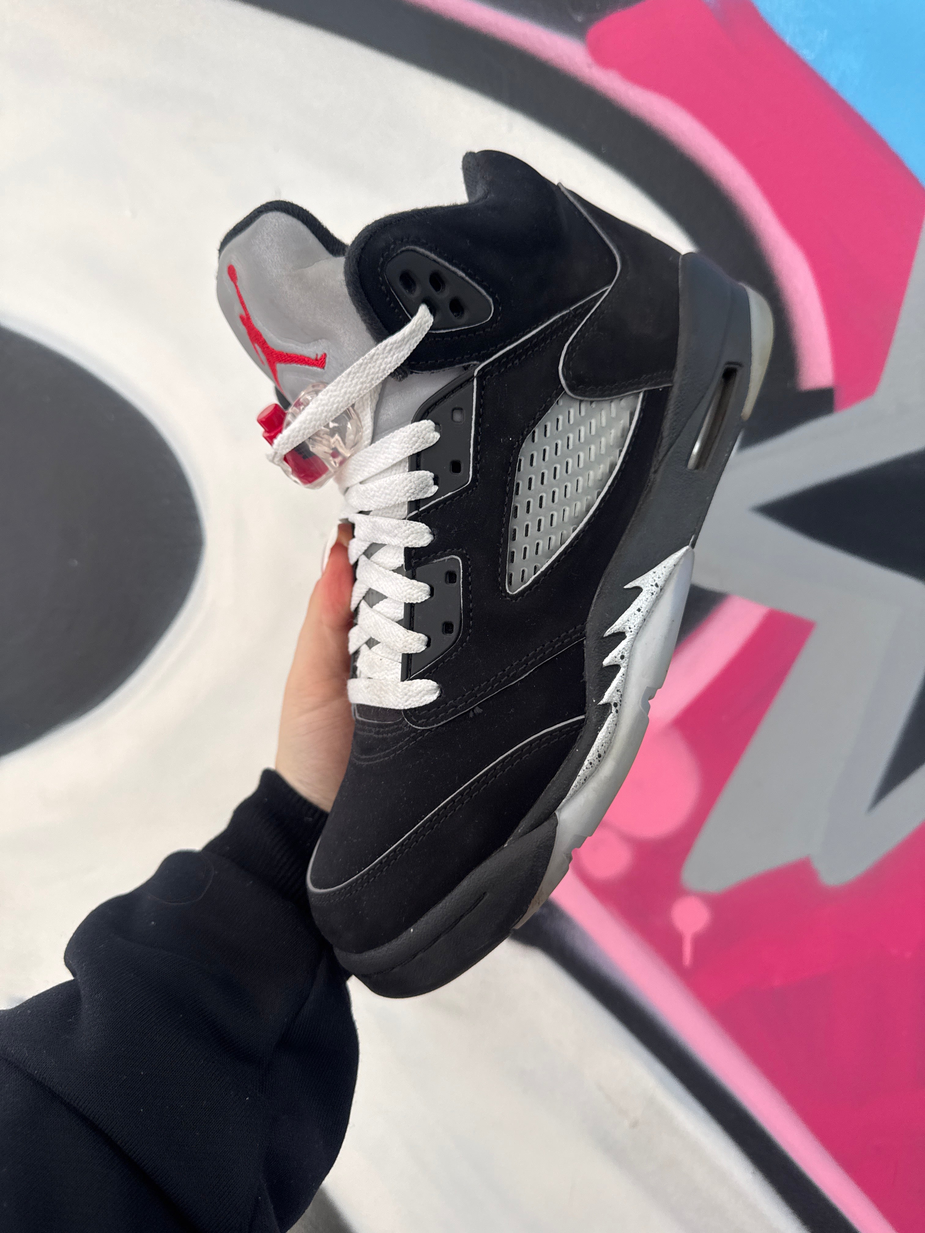 Nike Jordan 5 Black Metallic Sneakers