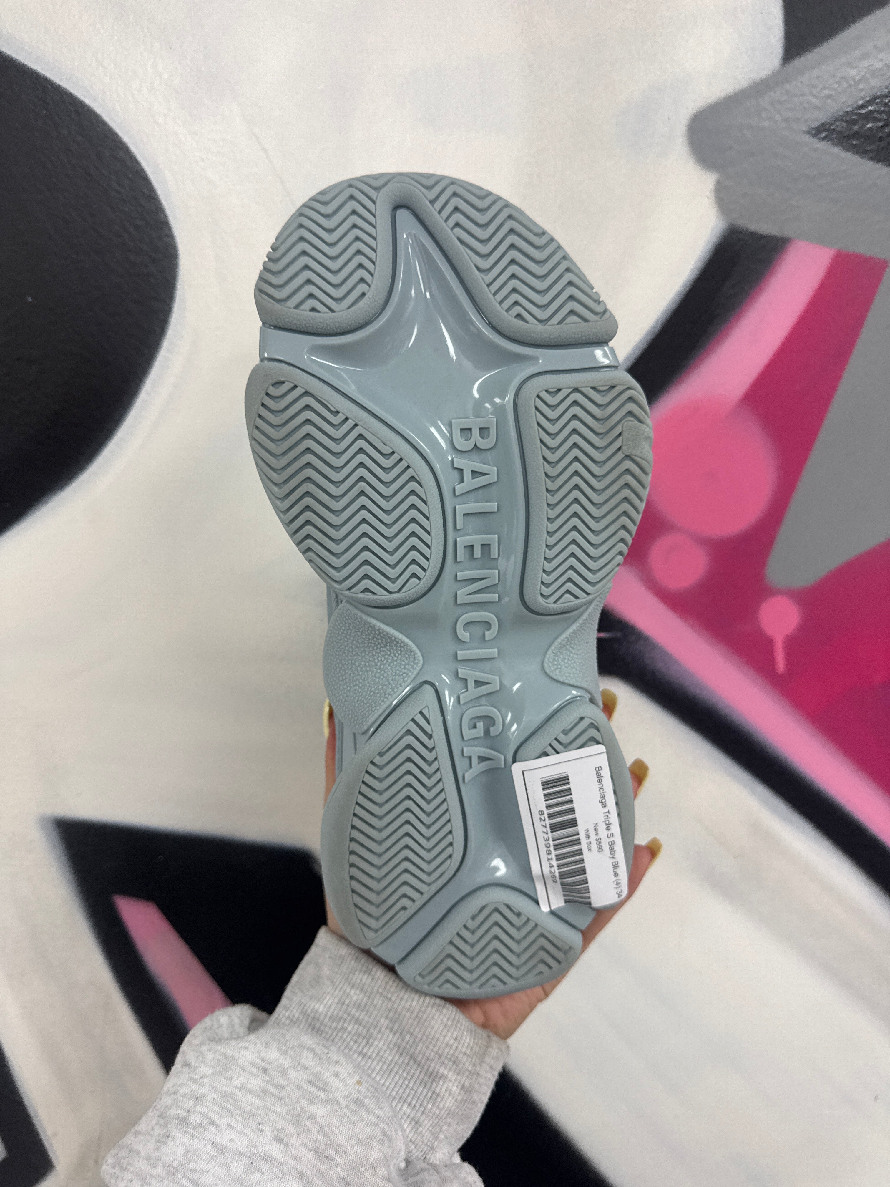 Balenciaga Triple S Baby Blue (4) New With Box
