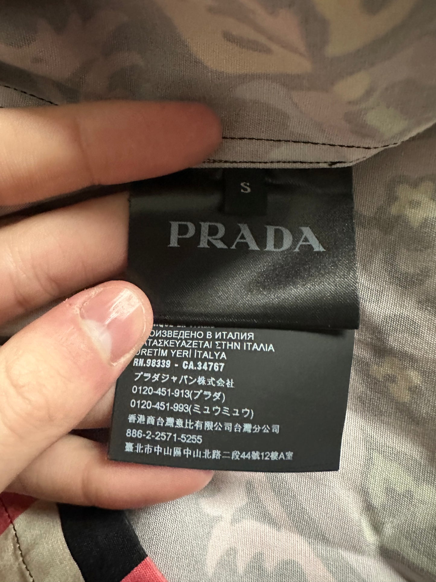 Prada Double Match Shirt Multi Floral Used Small