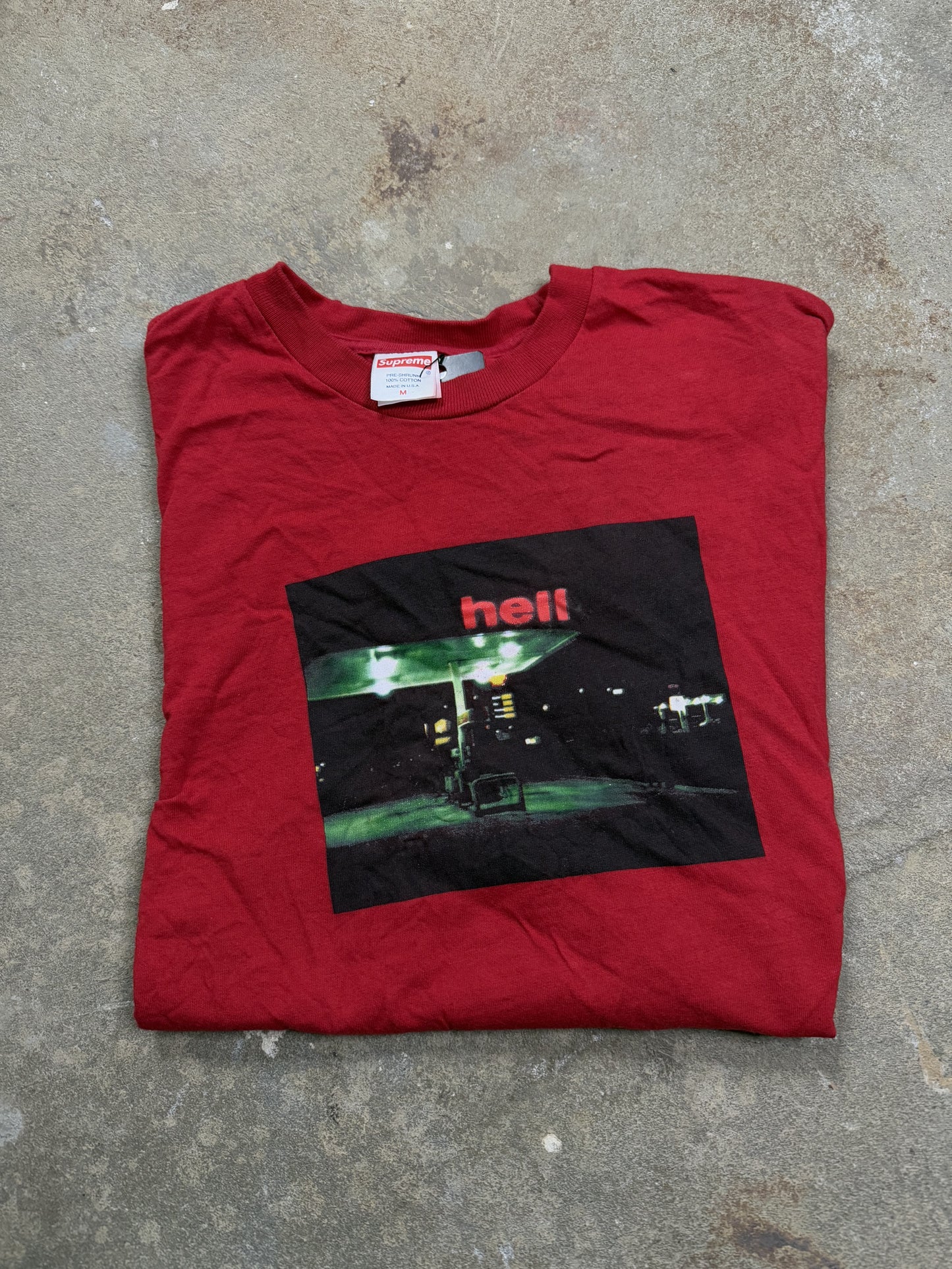 Supreme Hell Tee Red Used Medium