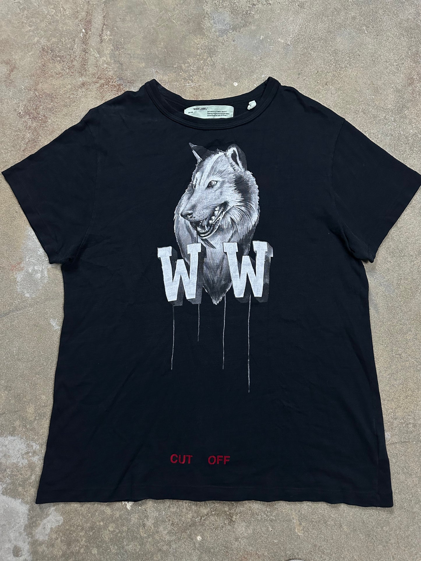 Off-White Wolf Tee Used Medium