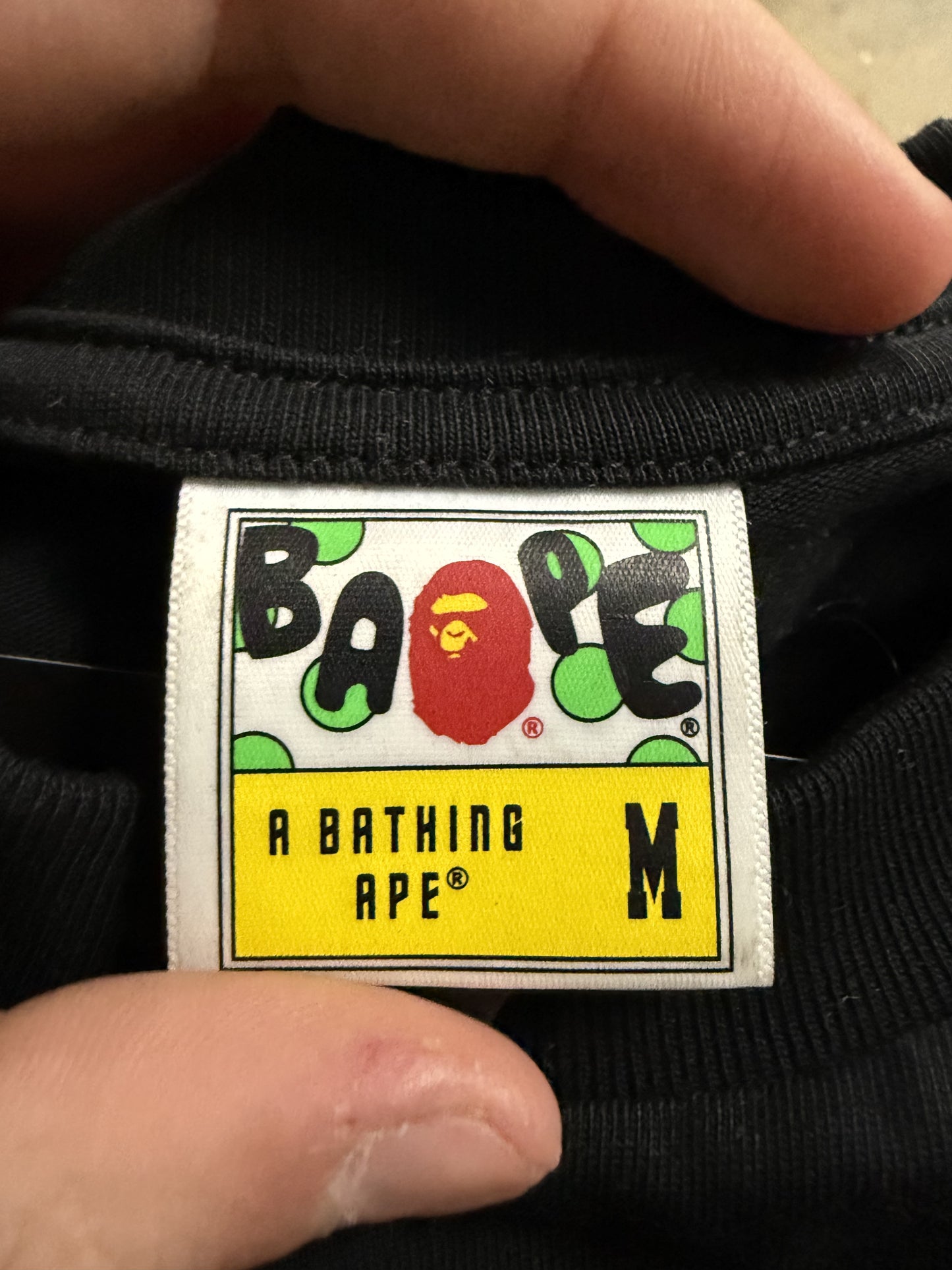 Bape Trademark Tee Black Used Medium