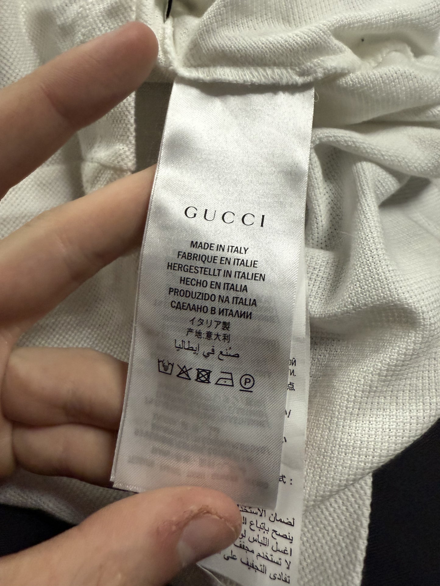 Gucci Polo White Blue Red Used Small