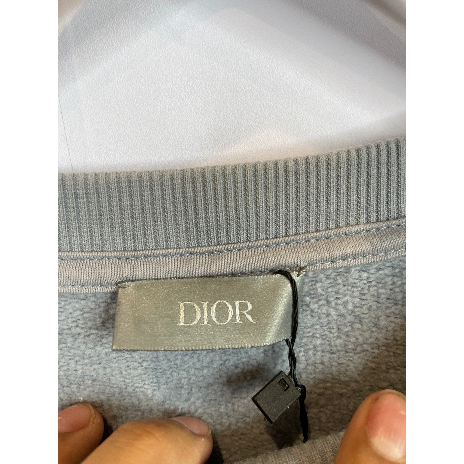 Dior Crewneck Daniel Arsham Powder Blue Chest Logo Used XL