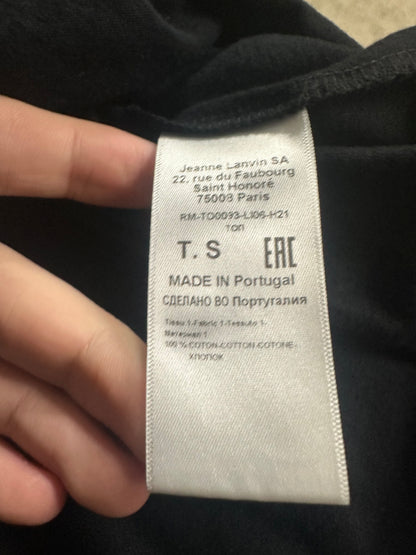 Lanvin Curb Skate Tee Black Cream Used Small