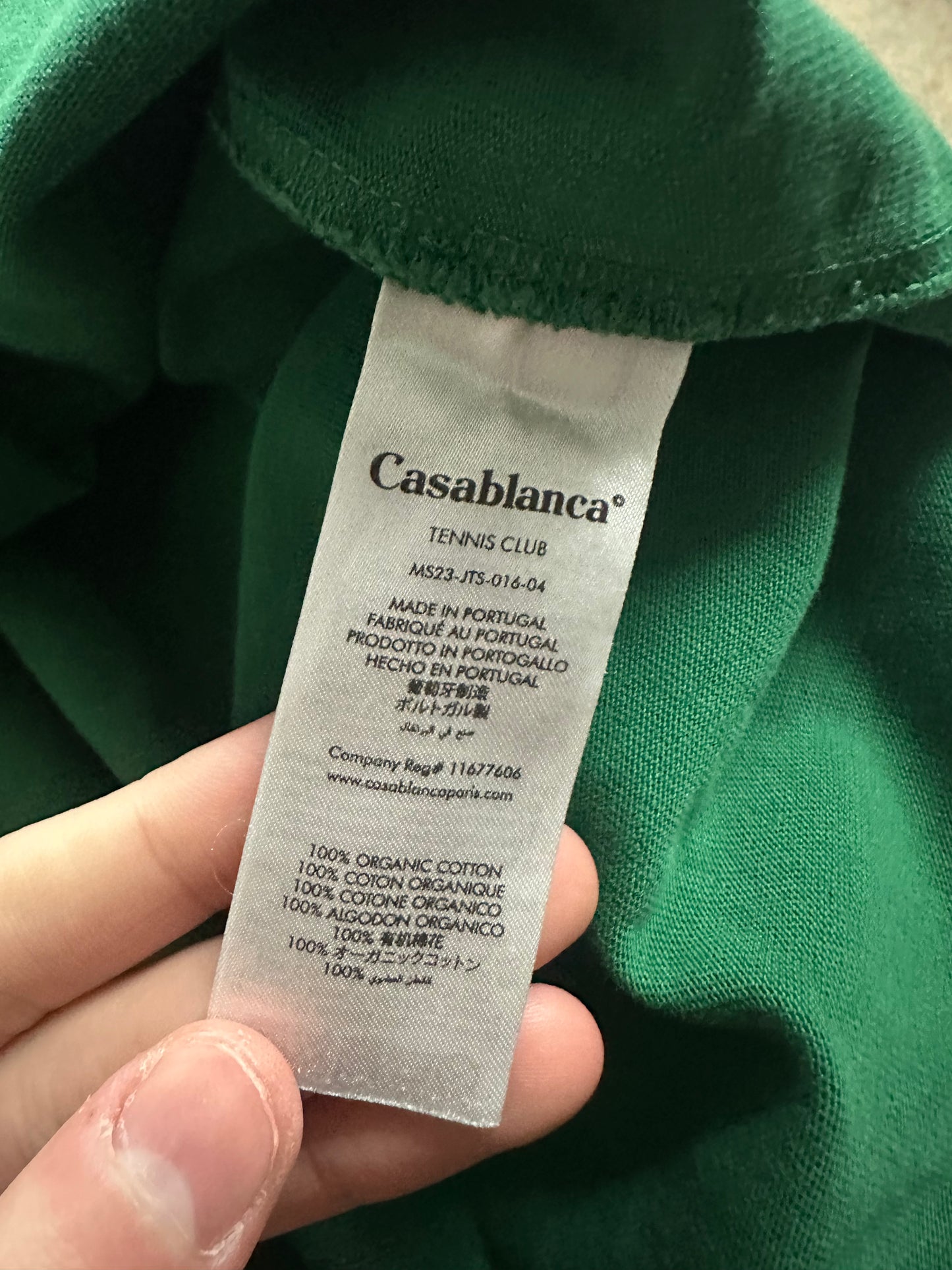 Casablanca Casa Sport Tee Green Used Small