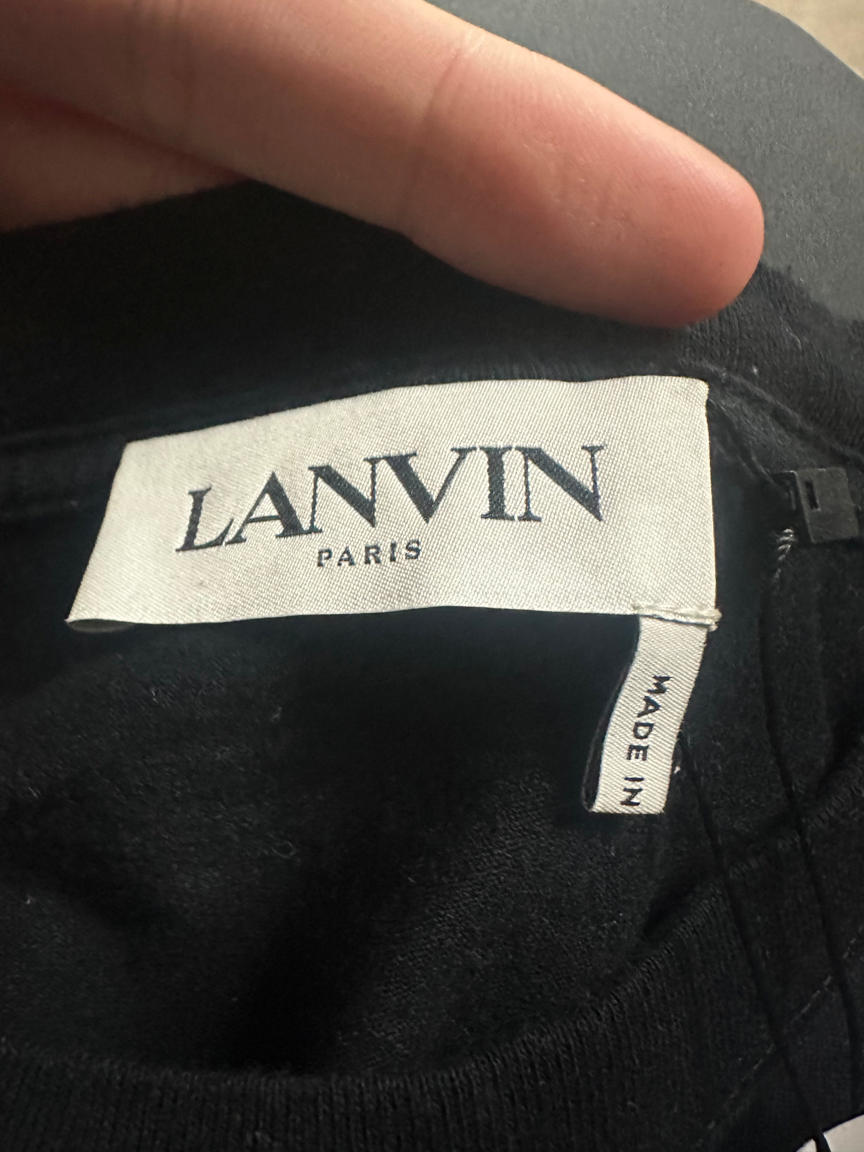 Lanvin Curb Skate Tee Black Cream Used Small