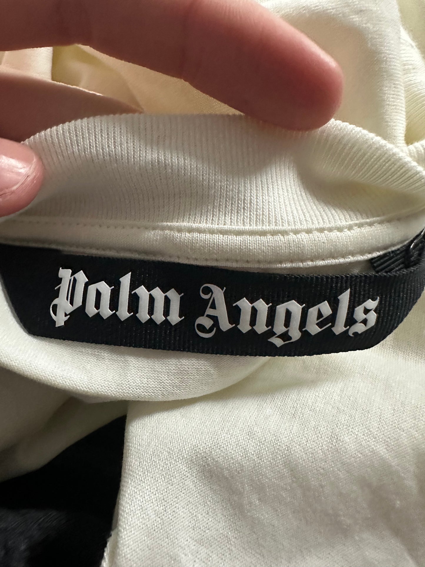 Palm Angels Studded Oversized Tee Cream New XL With Tags