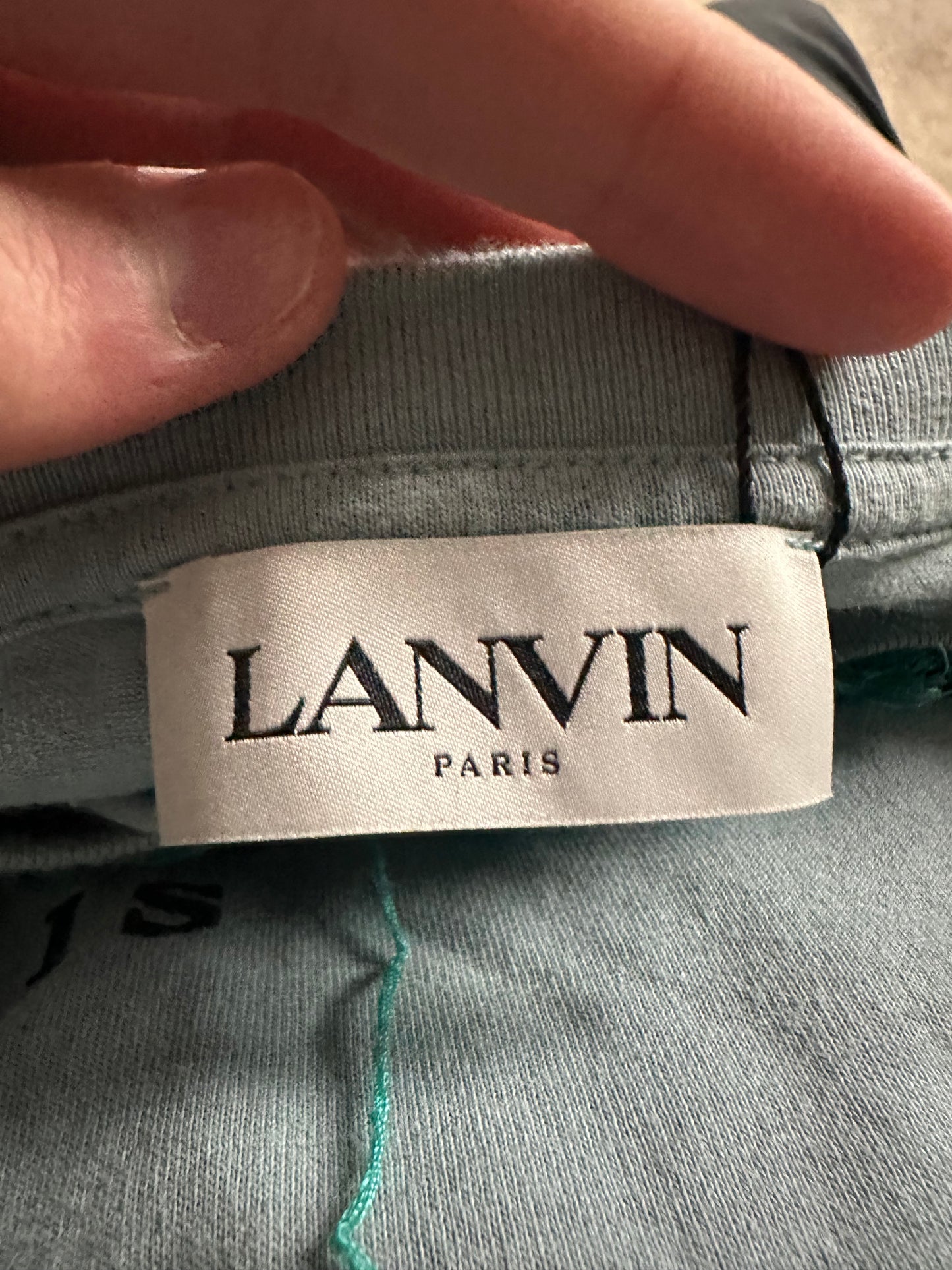 Lanvin Tee Baby Blue Teal XXL (Fits XL) Used