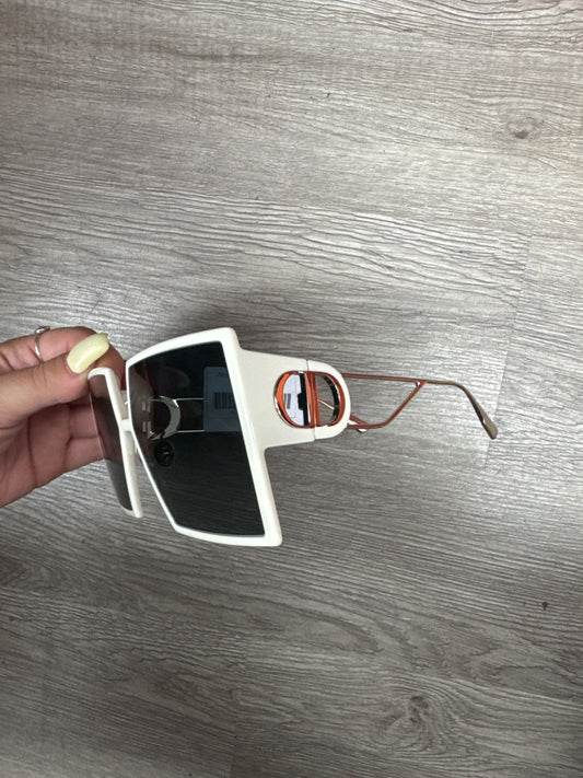 Dior White Sunglasses Used With Box