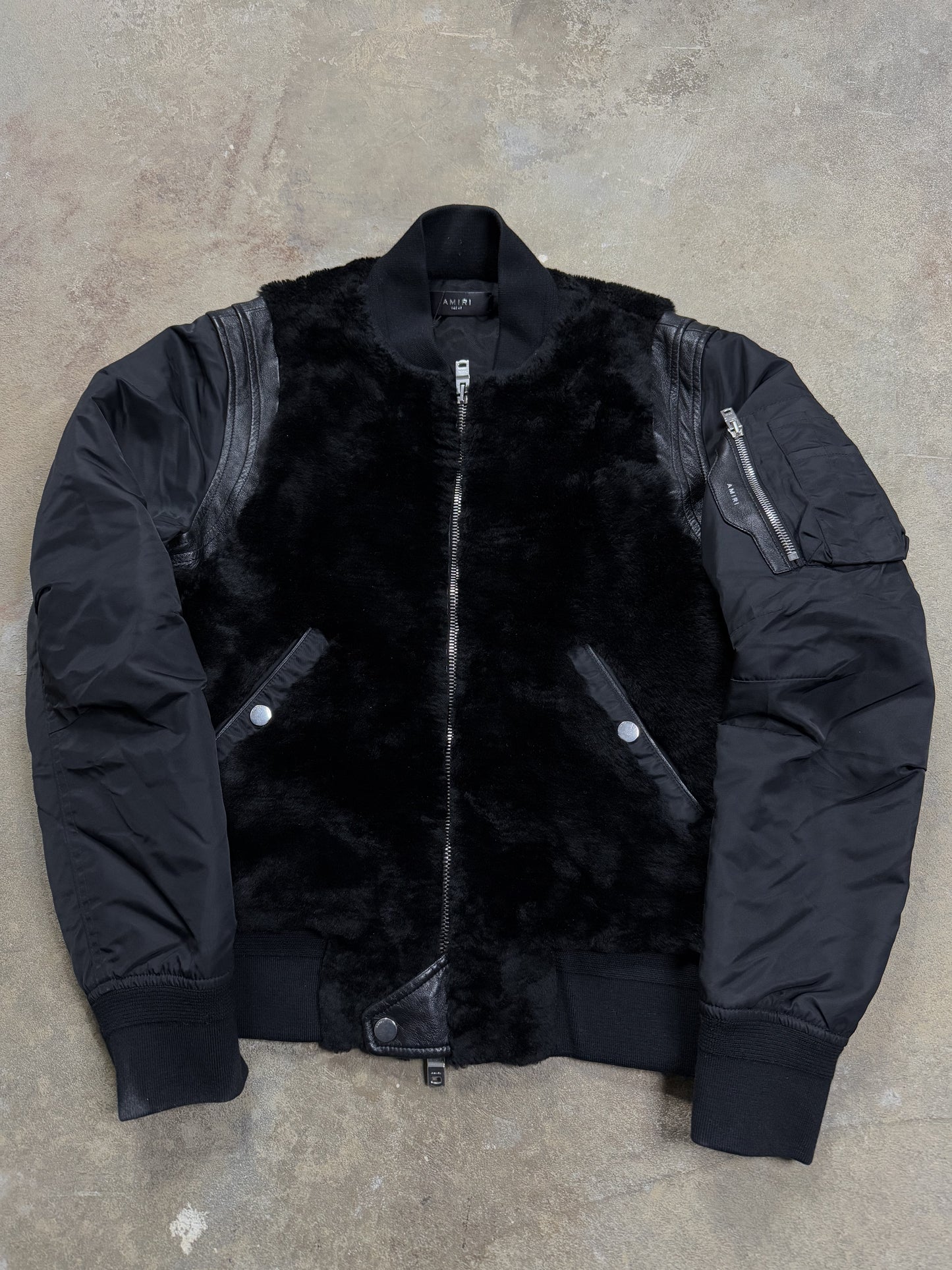 Amiri Jacket Black Fur Used 44 (Small)