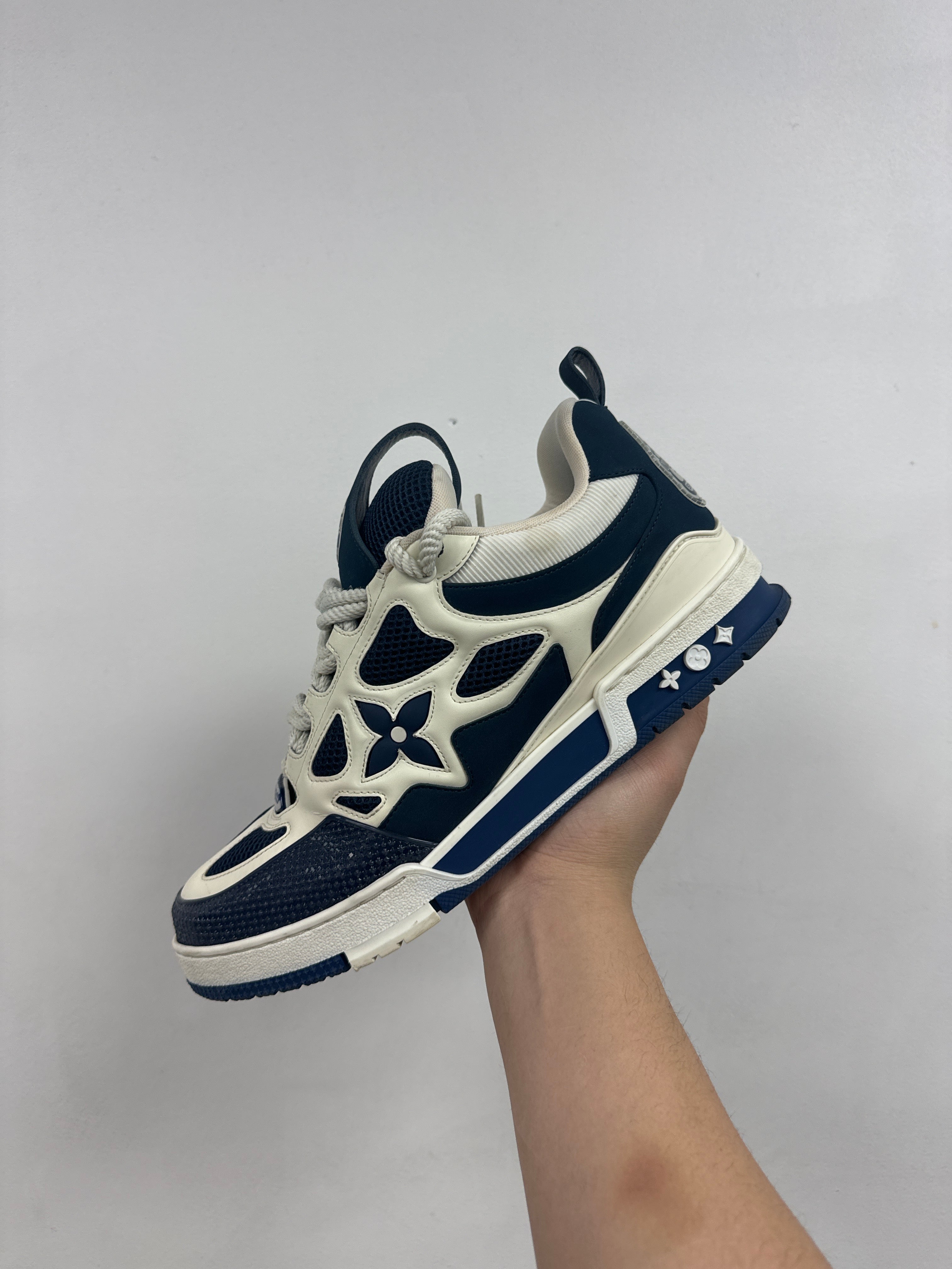 Louis Vuitton Navy White Skate Sneakers