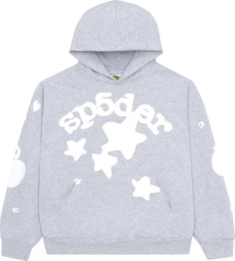 Sp5der Hoodie Light Grey