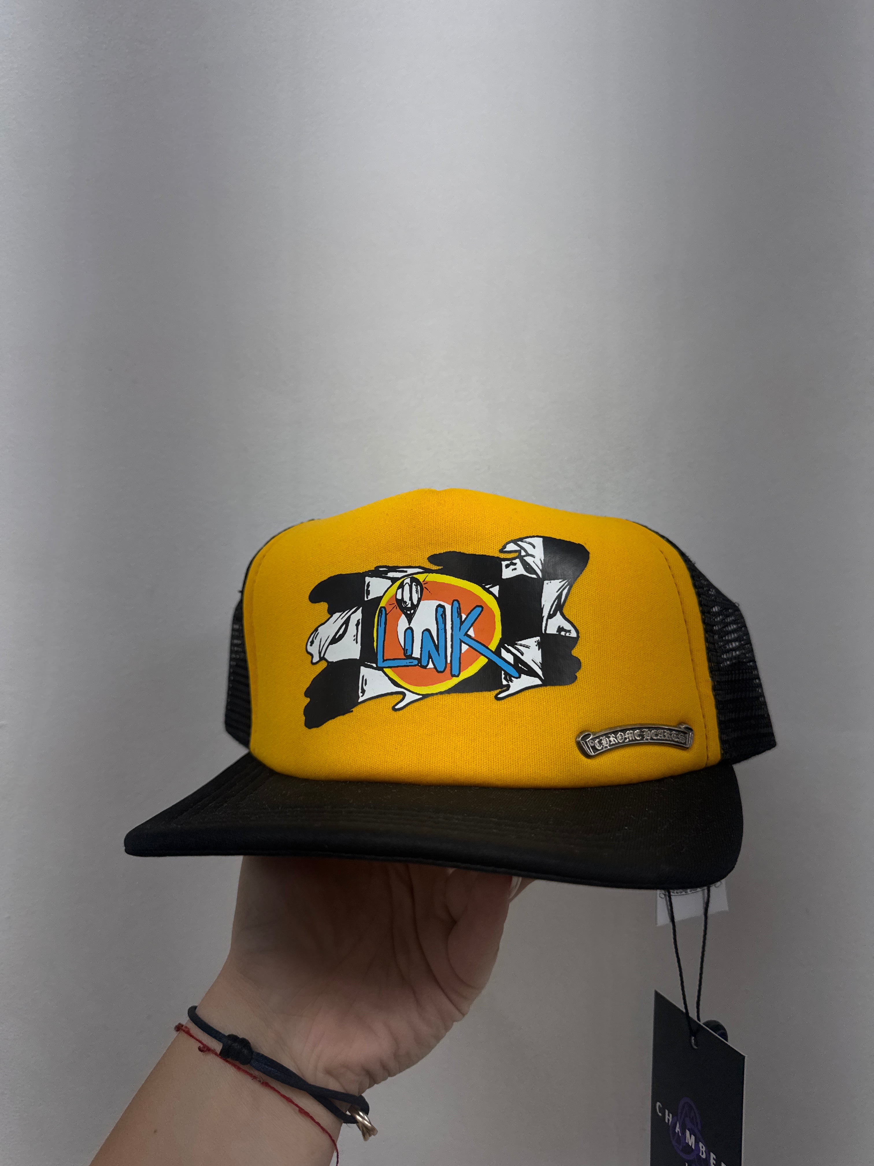Chrome  Hearts Matty Boy Yellow Link Trucker Hat