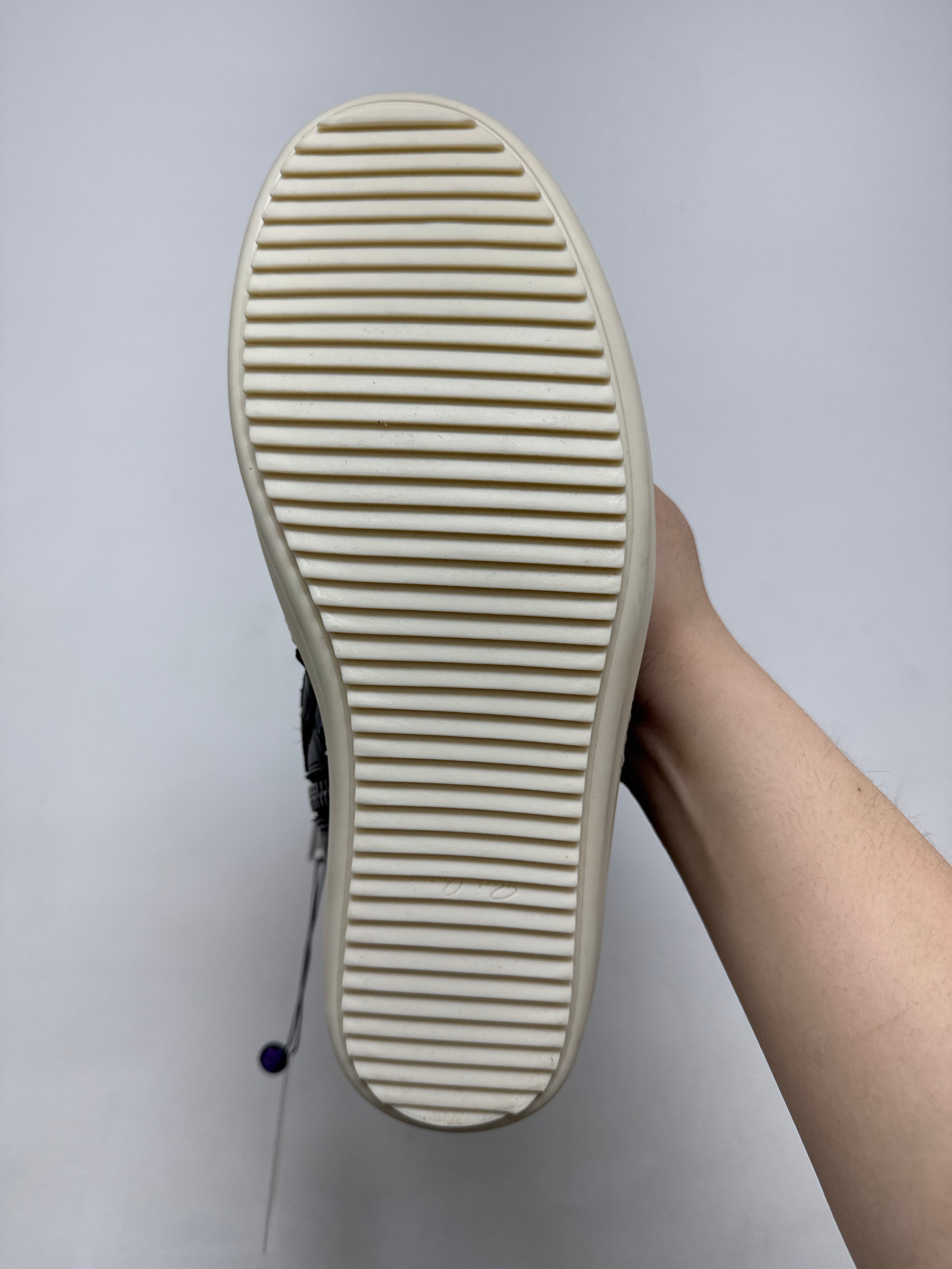 Rick Owens Black Croc Geo Basket Sneakers