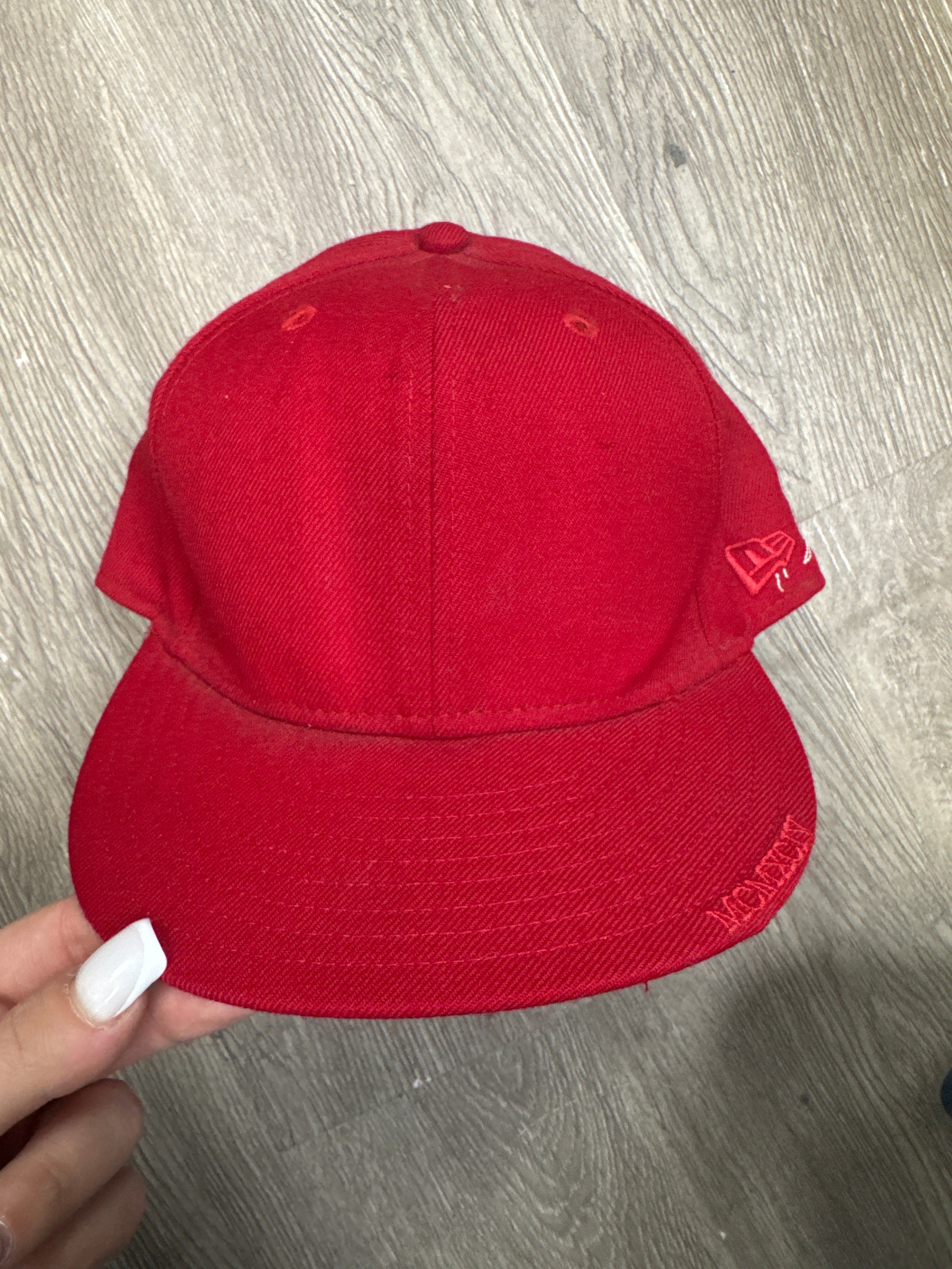 Supreme Red Futura Script Hat