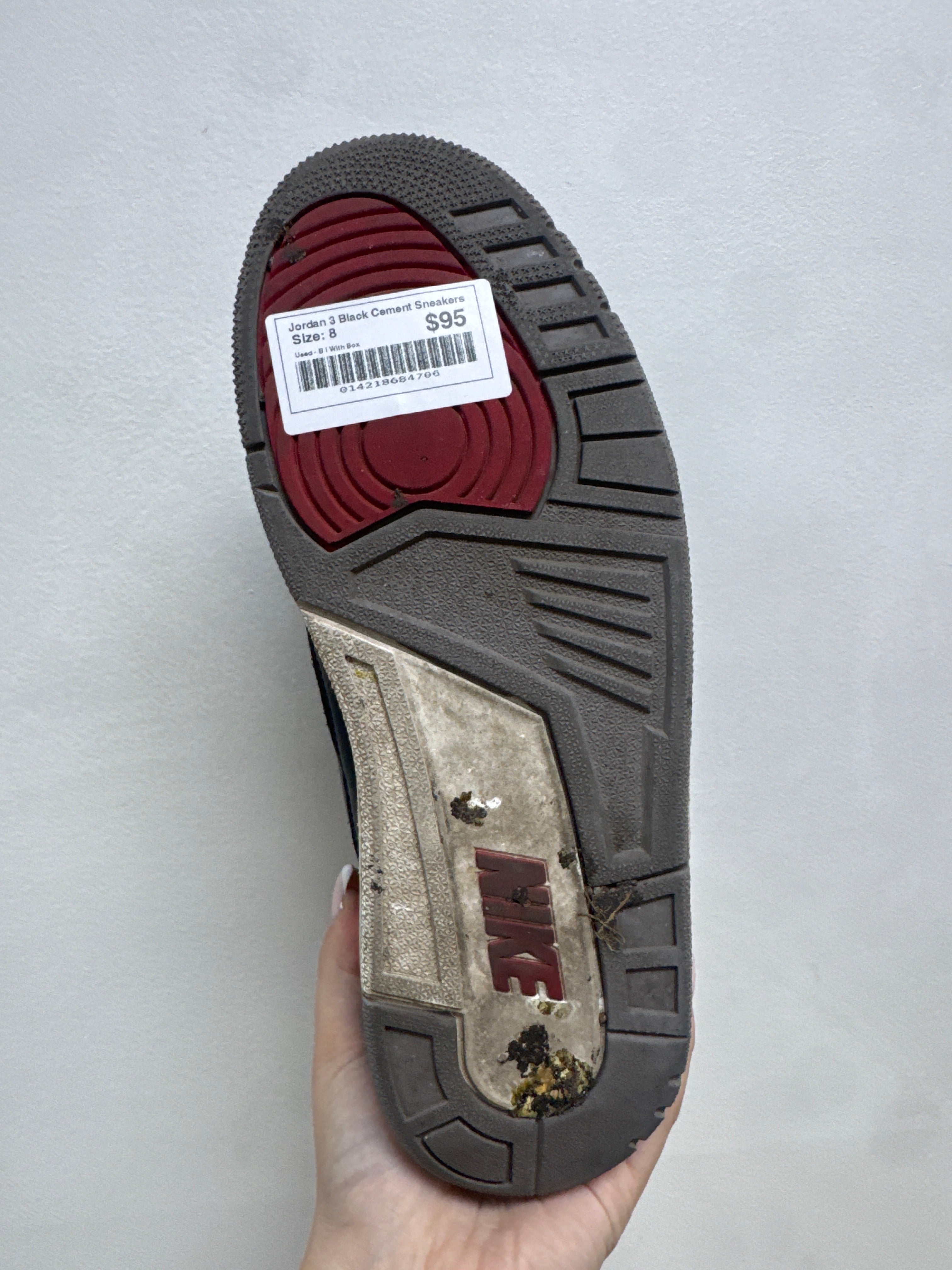 Jordan 3 Black Cement Sneakers