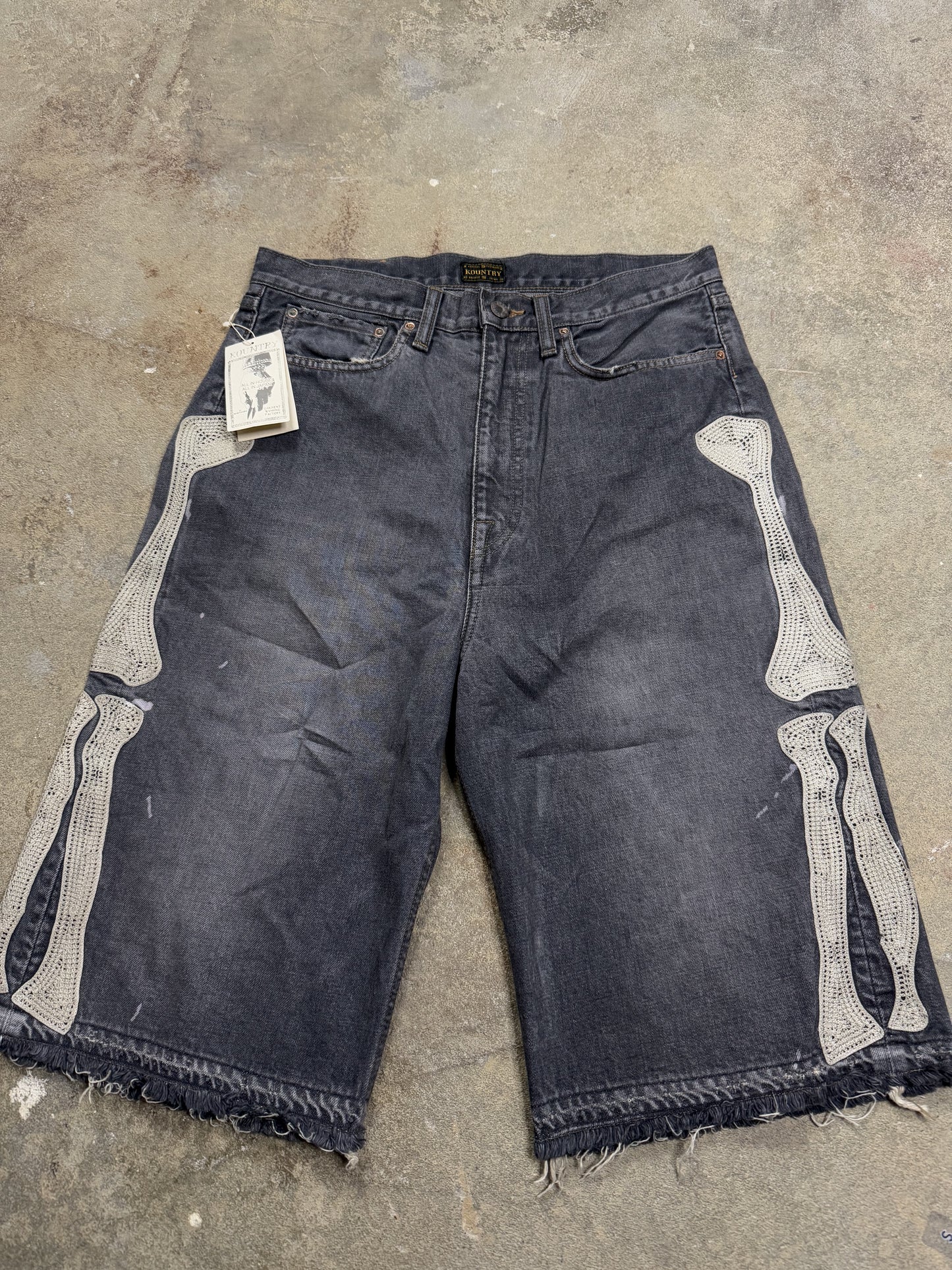 Kapital Bone Shorts Grey New 32 With Tags