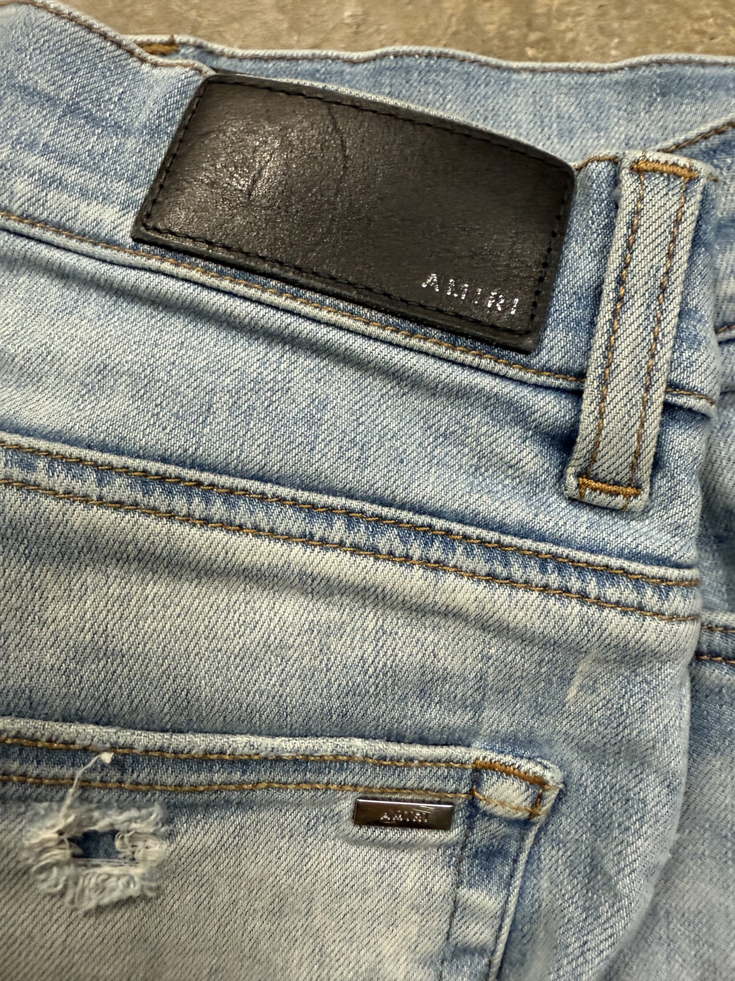 Amiri Plain Thrasher Light Wash Used 30