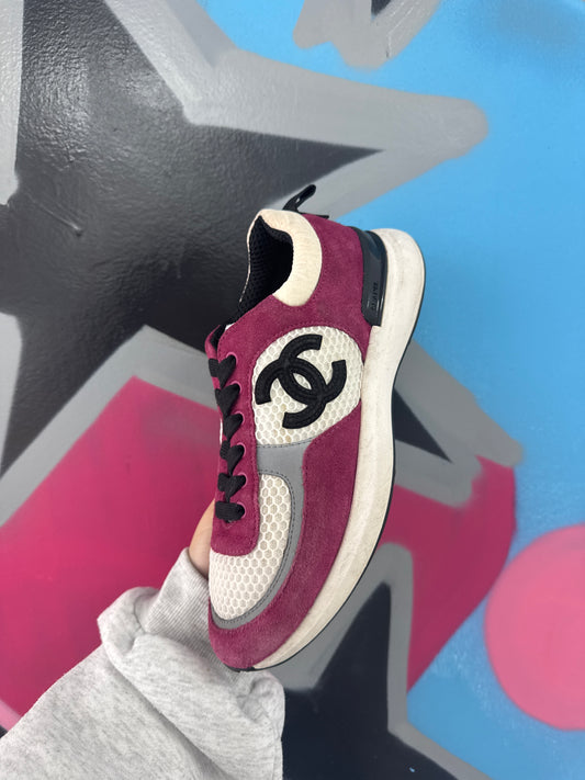 Chanel Stepper Pink Multi Used 37.5 (US 5.5) No Box