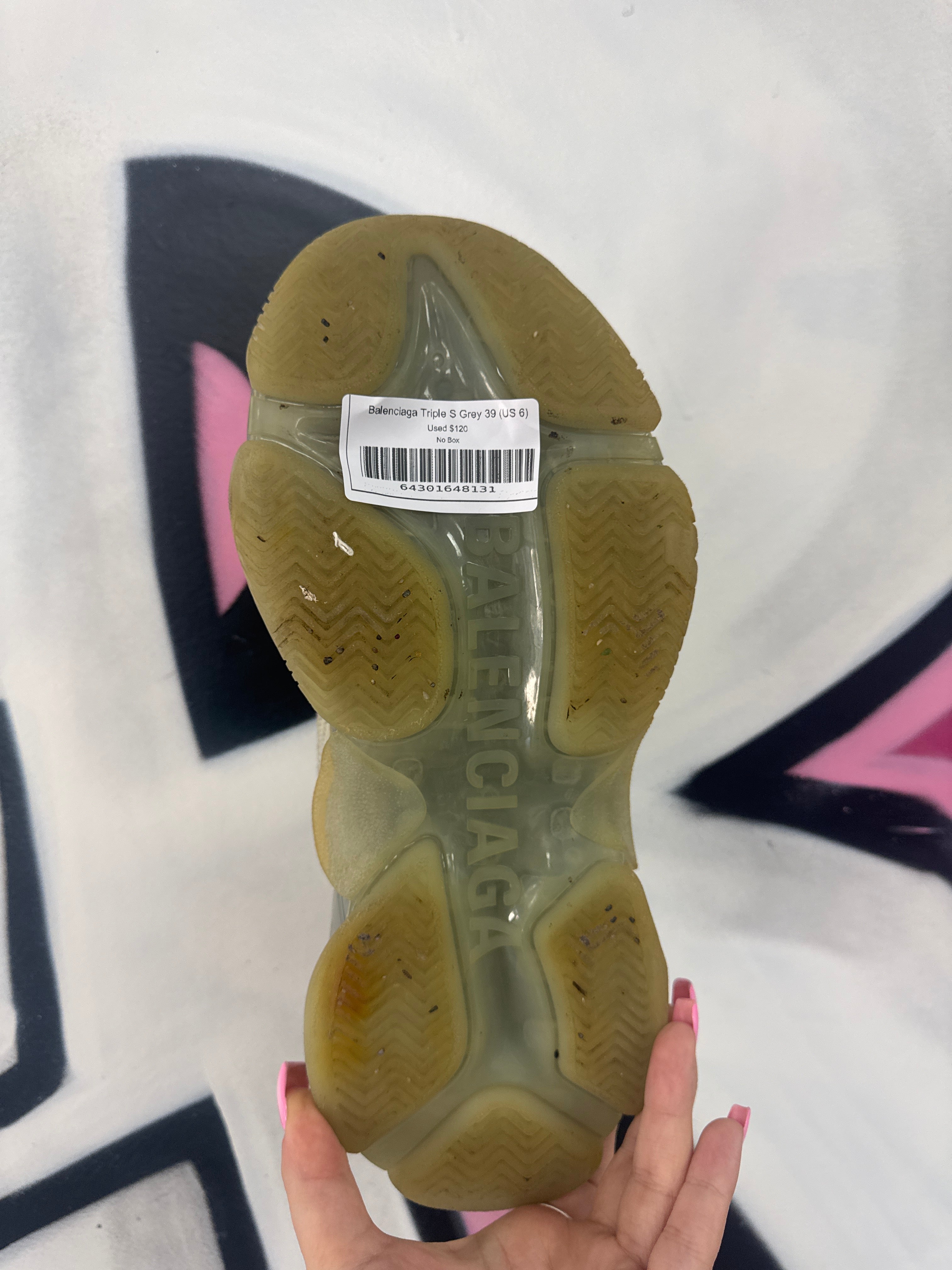 Balenciaga Triple S Grey Used 39 (US 6) No Box