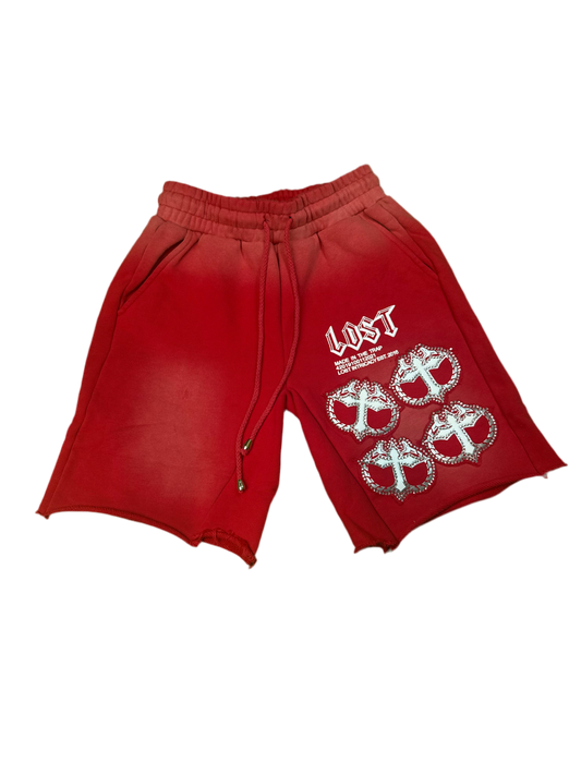 Lost Intricacy Red Mitt Shorts