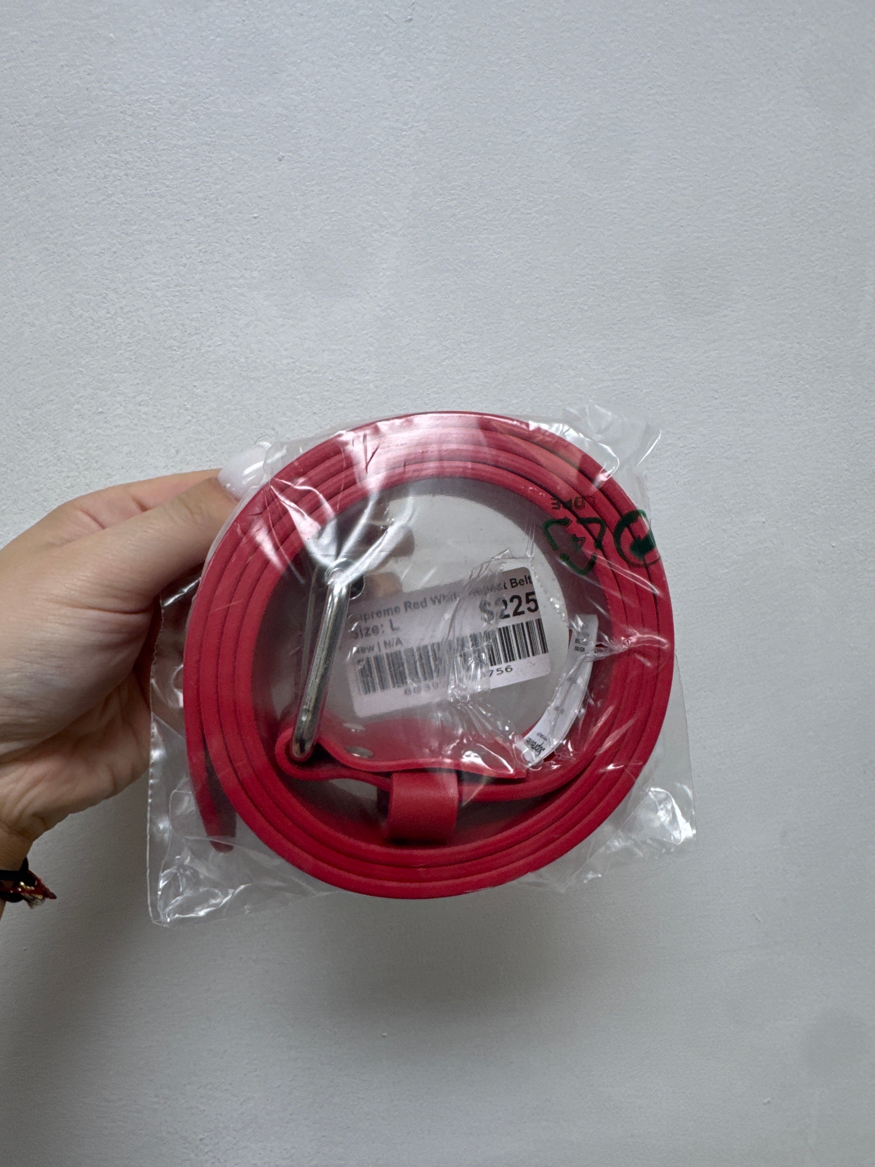 Supreme Red White Repeat Belt