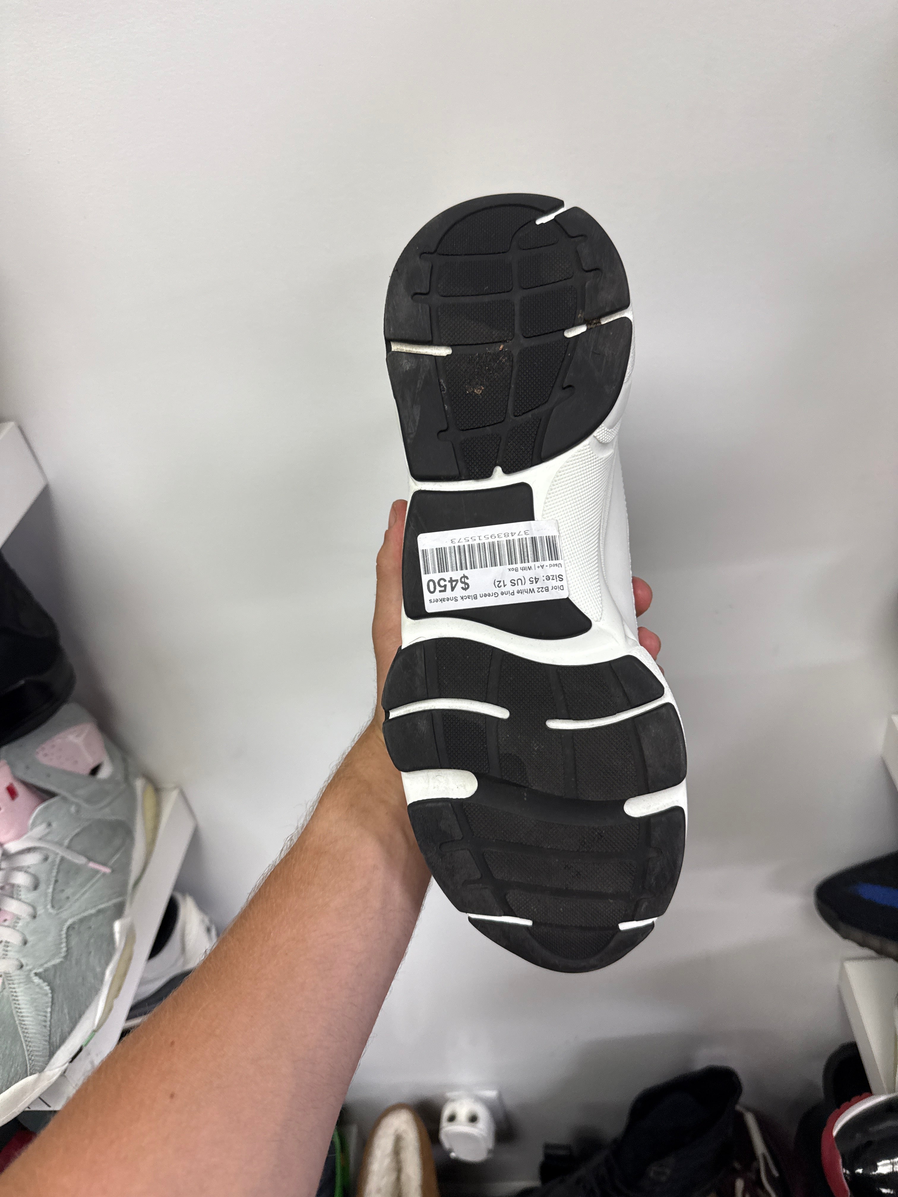Dior B22 White Pine Green Black Sneakers