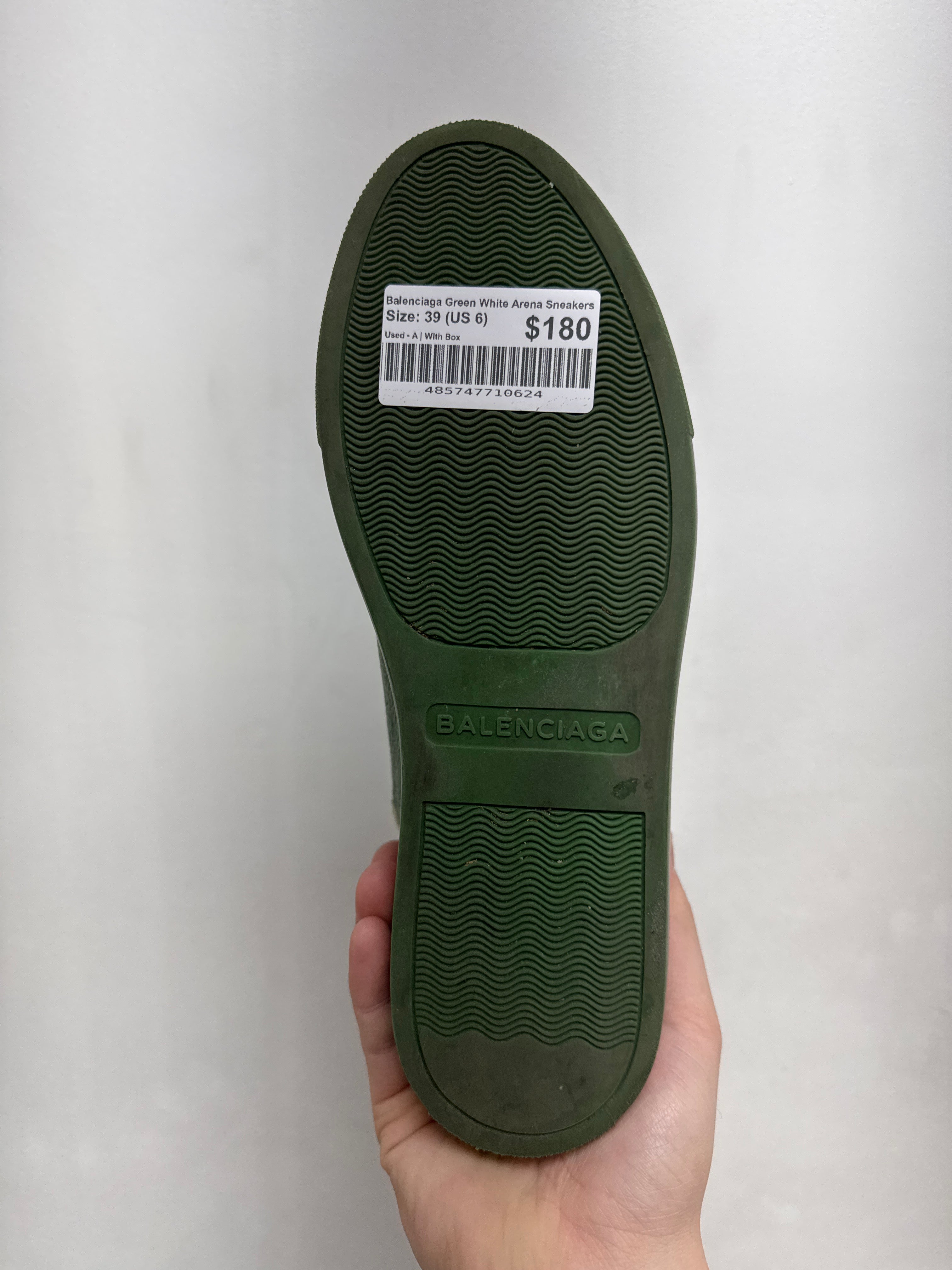 Balenciaga Green White Arena Sneakers