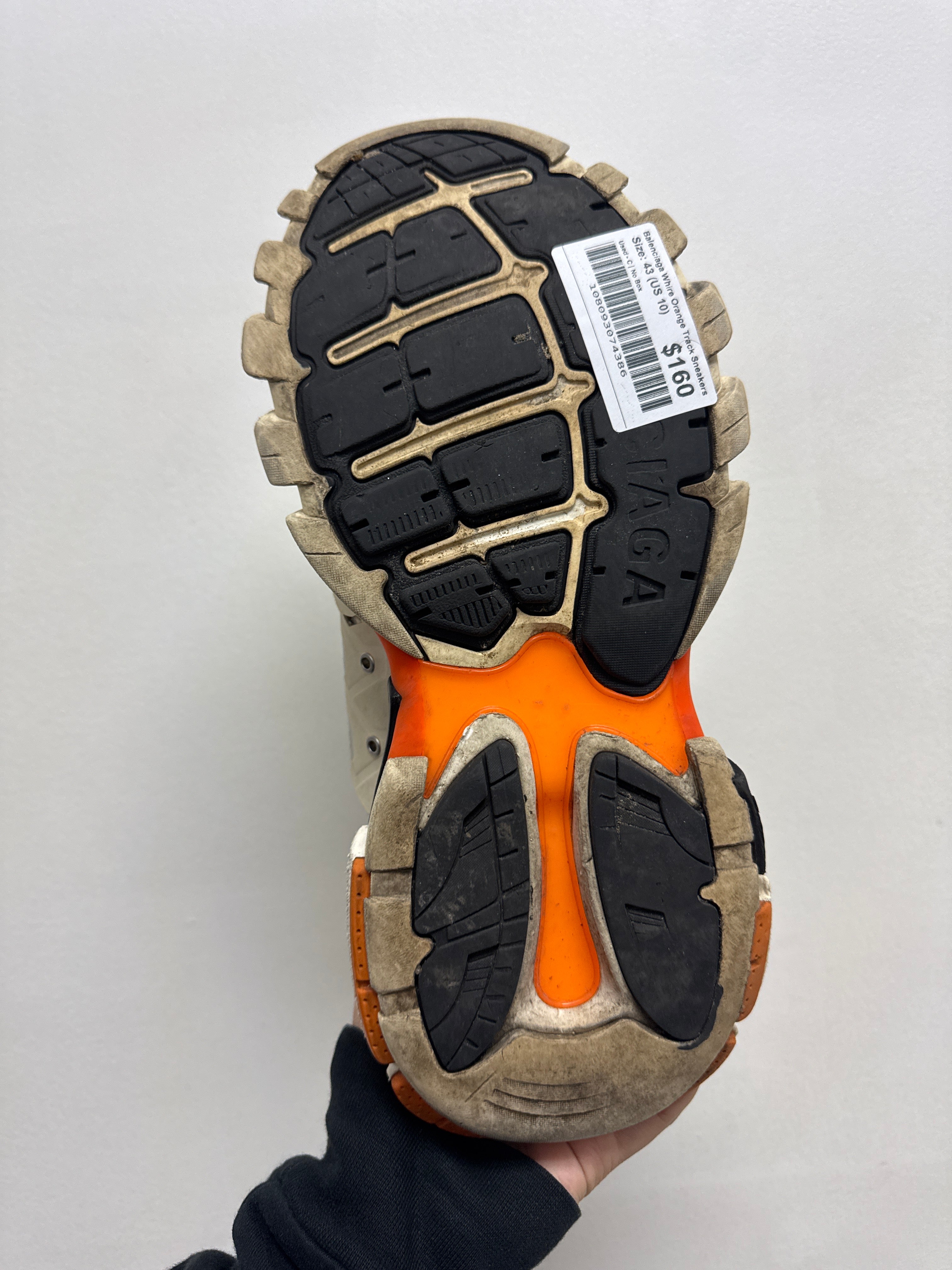 Balenciaga Whire Orange Track Sneakers