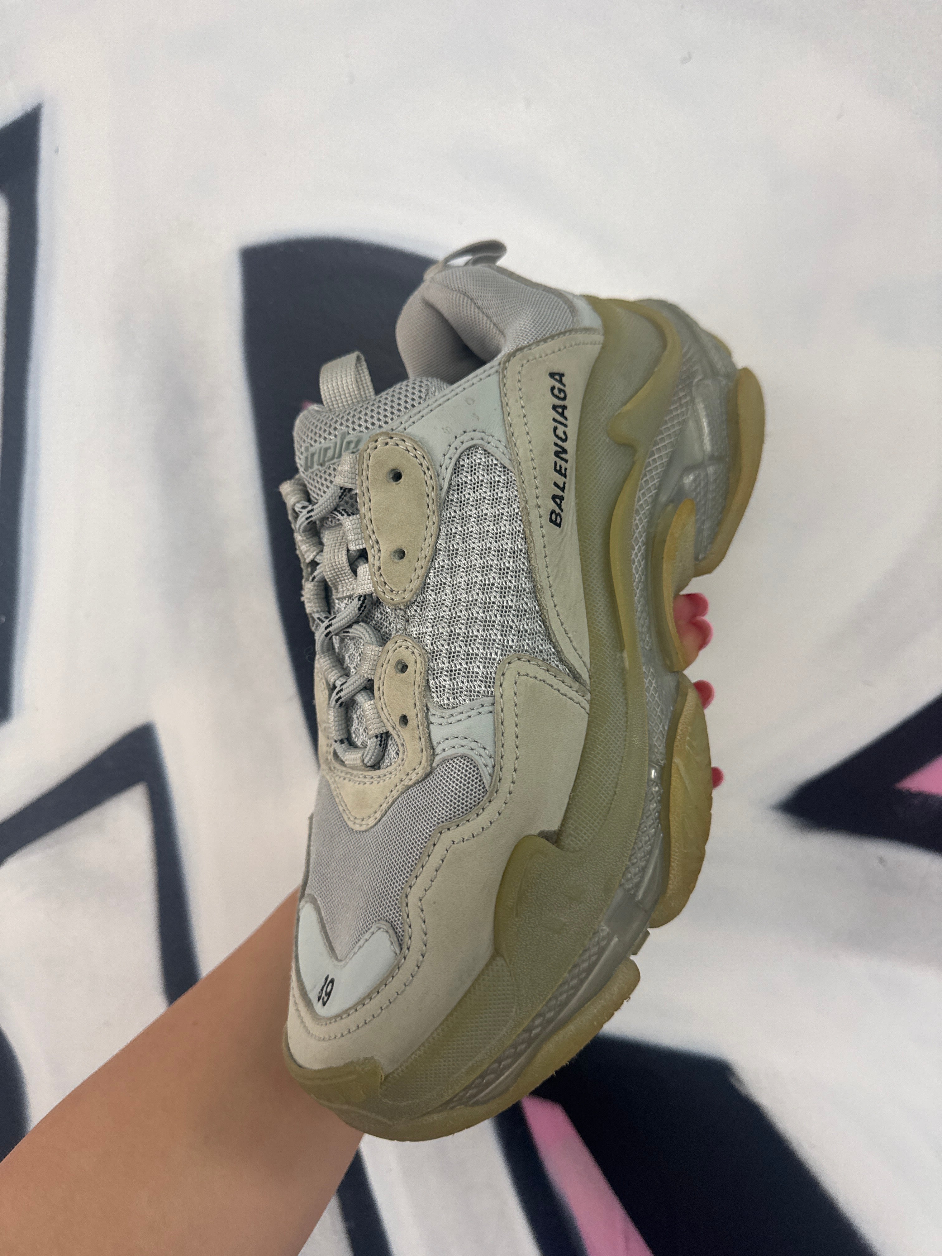 Balenciaga Triple S Grey Used 39 (US 6) No Box
