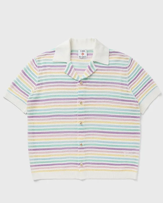 Casablanca "Flower Crochet" Multicolored Polo