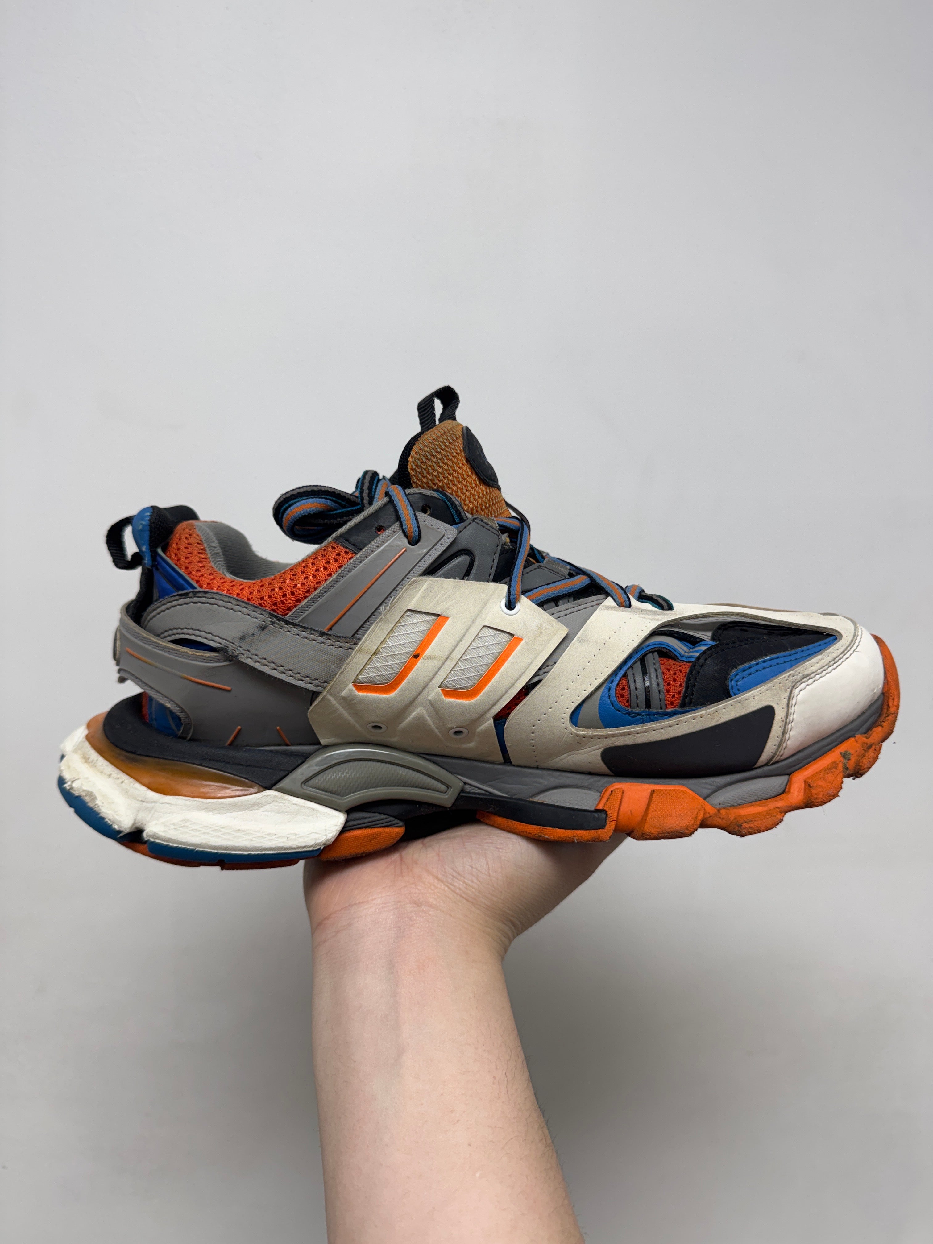 Balenciaga Blue Orange Track Sneakers