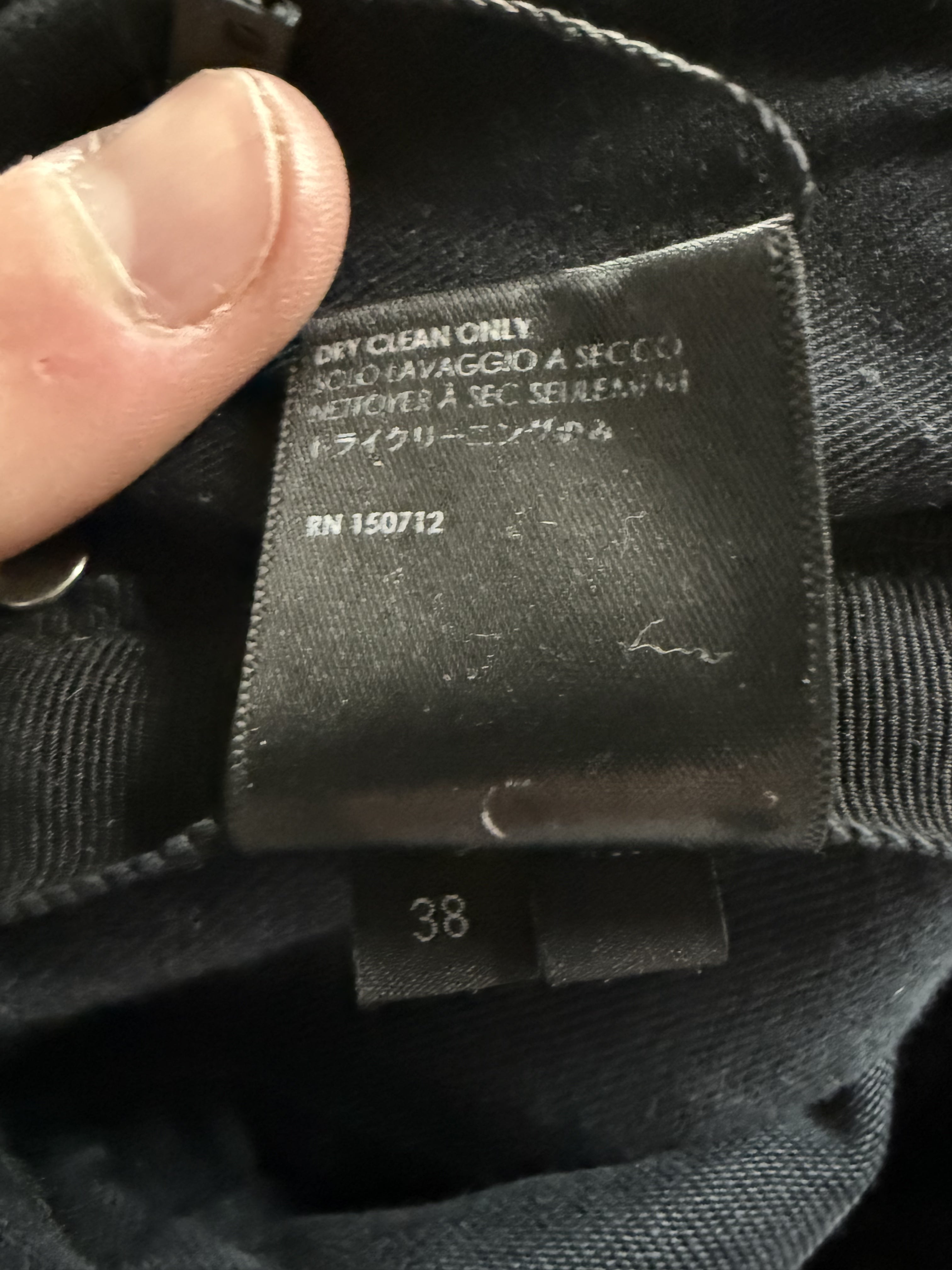 Amiri Jeans Thrasher Black Knee Rip Used 38