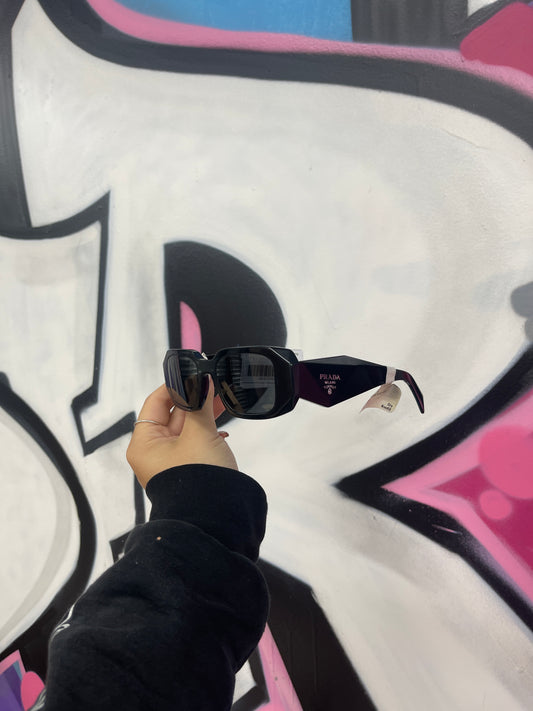 Prada Biggie Shades Black Black New OSFM N/A