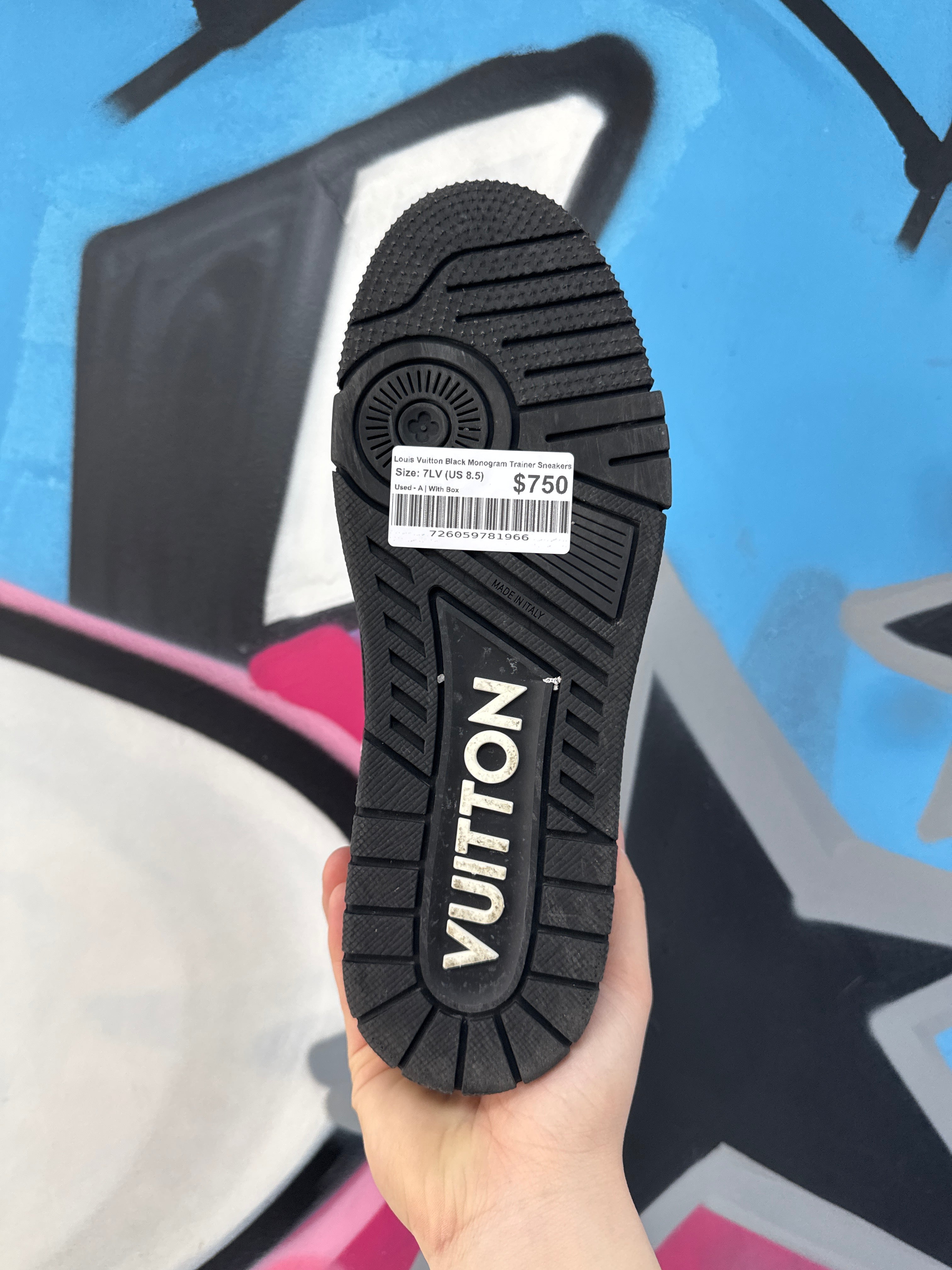 Louis Vuitton Black Monogram Trainer Sneakers