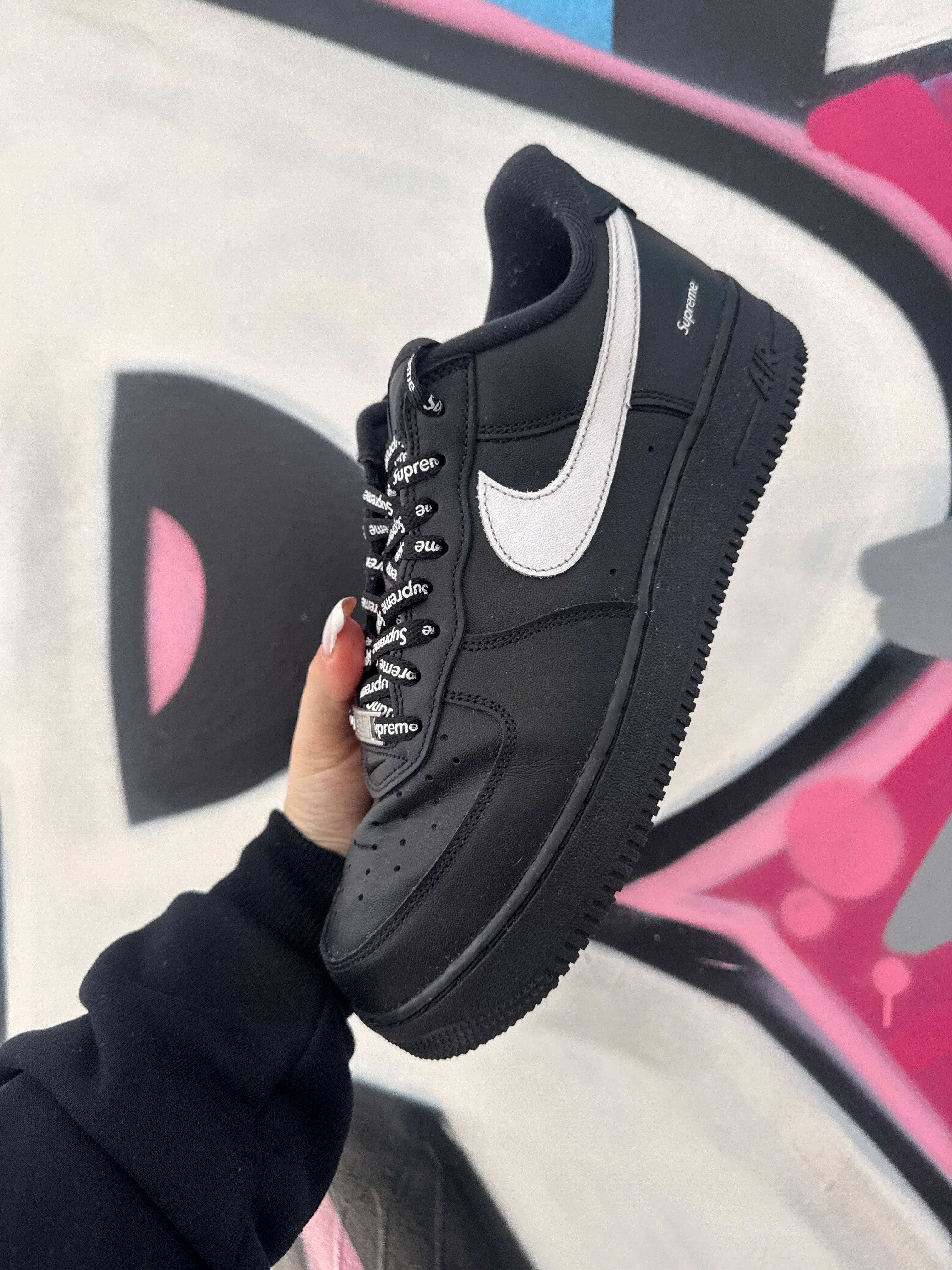 Supreme Black White AF1 Sneakers