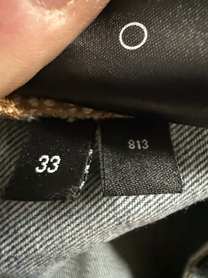 Amiri Jeans Light Wash A Patch Baby Blue Used 33